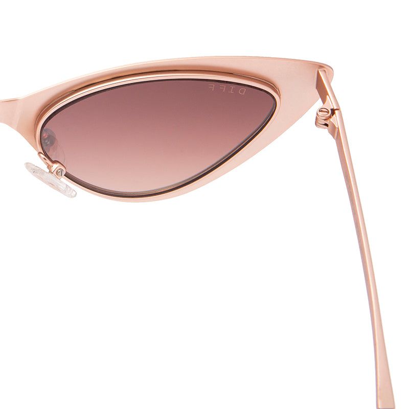 RAE - MATTE ROSE GOLD + ROSE GRADIENT SUNGLASSES sold by Diff Eyewear product image thumbnail 4