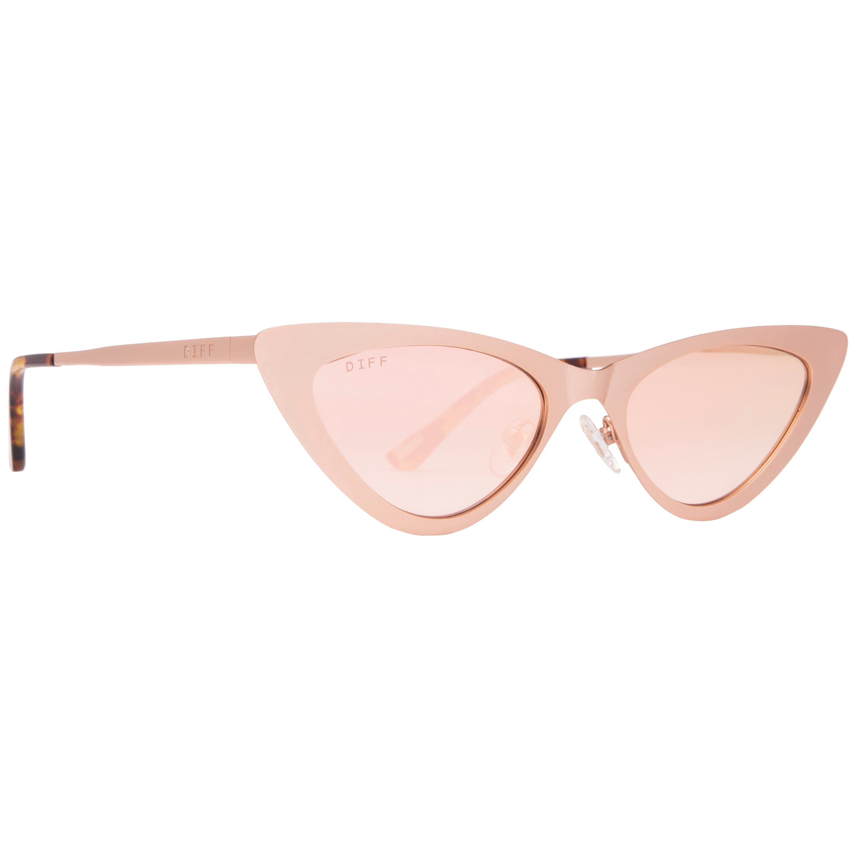 RAE - MATTE ROSE GOLD + ROSE GRADIENT SUNGLASSES sold by Diff Eyewear product image thumbnail 2