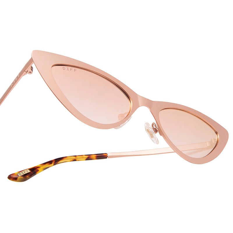 RAE - MATTE ROSE GOLD + ROSE GRADIENT SUNGLASSES sold by Diff Eyewear product image thumbnail 5