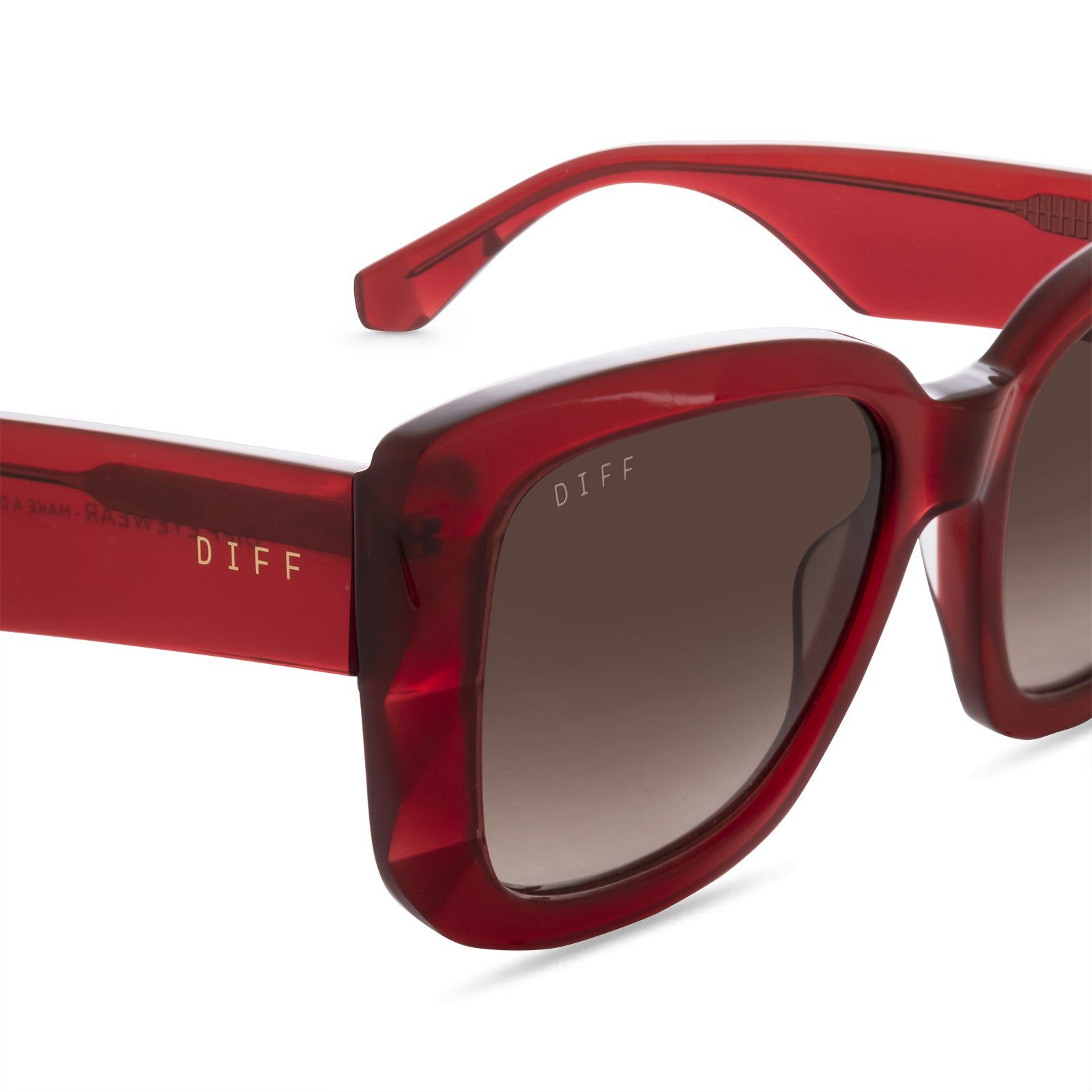 DANA - ROSEWOOD CRYSTAL + BROWN GRADIENT SUNGLASSES sold by Diff Eyewear product image thumbnail 3