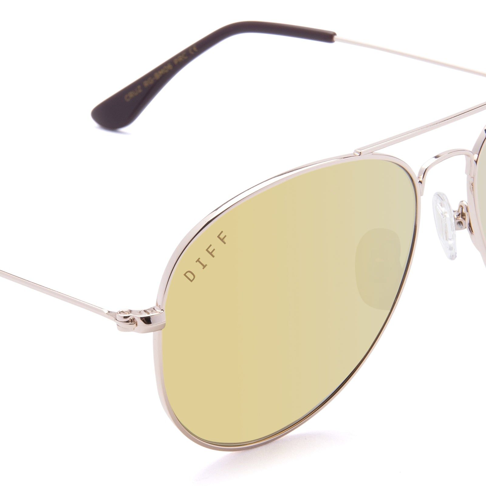 CRUZ - ROSE GOLD + YELLOW MIRROR SUNGLASSES sold by Diff Eyewear product image thumbnail 3