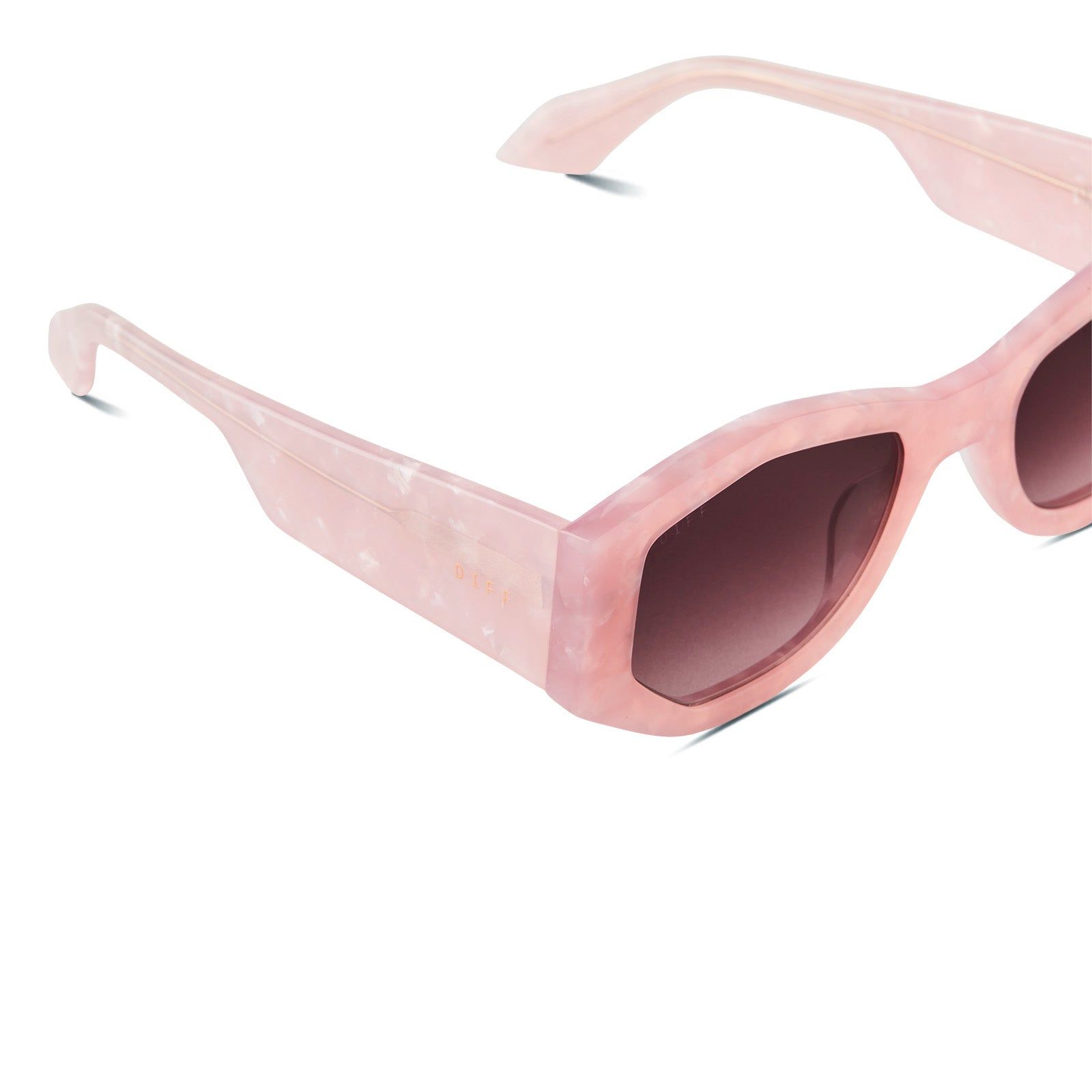 ZOE - GEO PINK + WINE GRADIENT SUNGLASSES sold by Diff Eyewear product image thumbnail 4