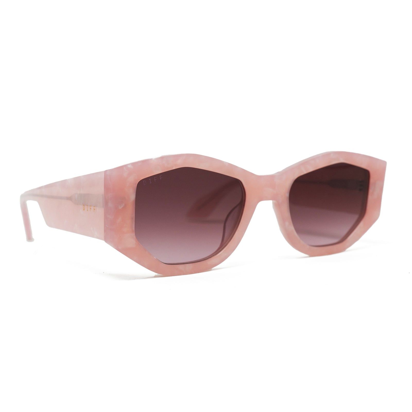 ZOE - GEO PINK + WINE GRADIENT SUNGLASSES sold by Diff Eyewear product image thumbnail 2