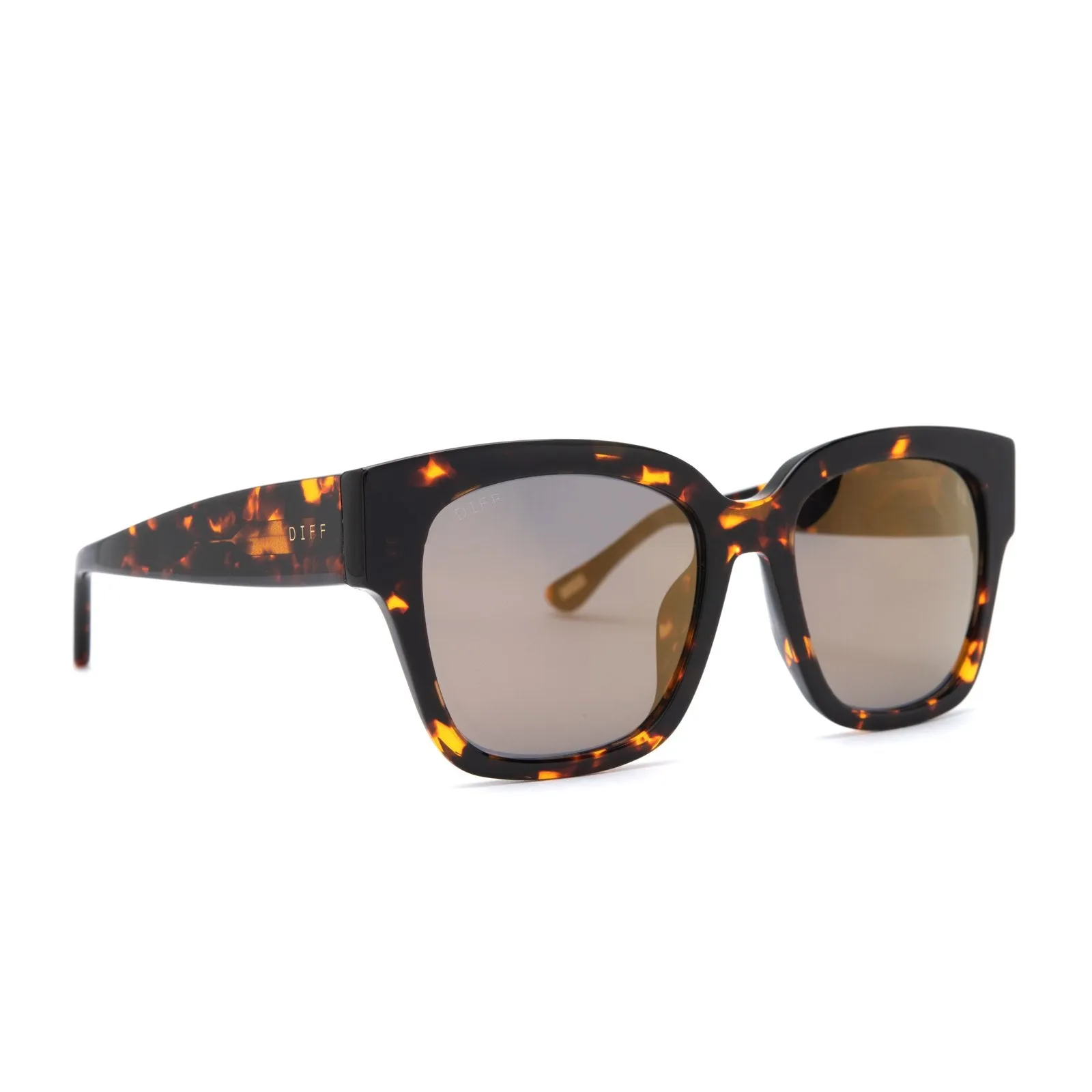 BELLA II - DARK TORTOISE + GOLD MIRROR SUNGLASSES sold by Diff Eyewear product image thumbnail 2