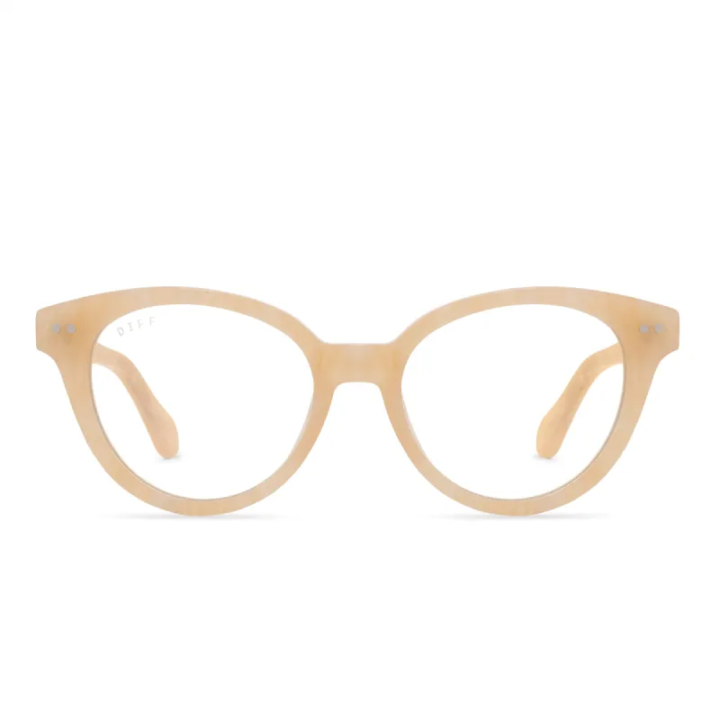 CARLY - CITRINE PEARL + BLUE LIGHT TECHNOLOGY GLASSES sold by Diff Eyewear