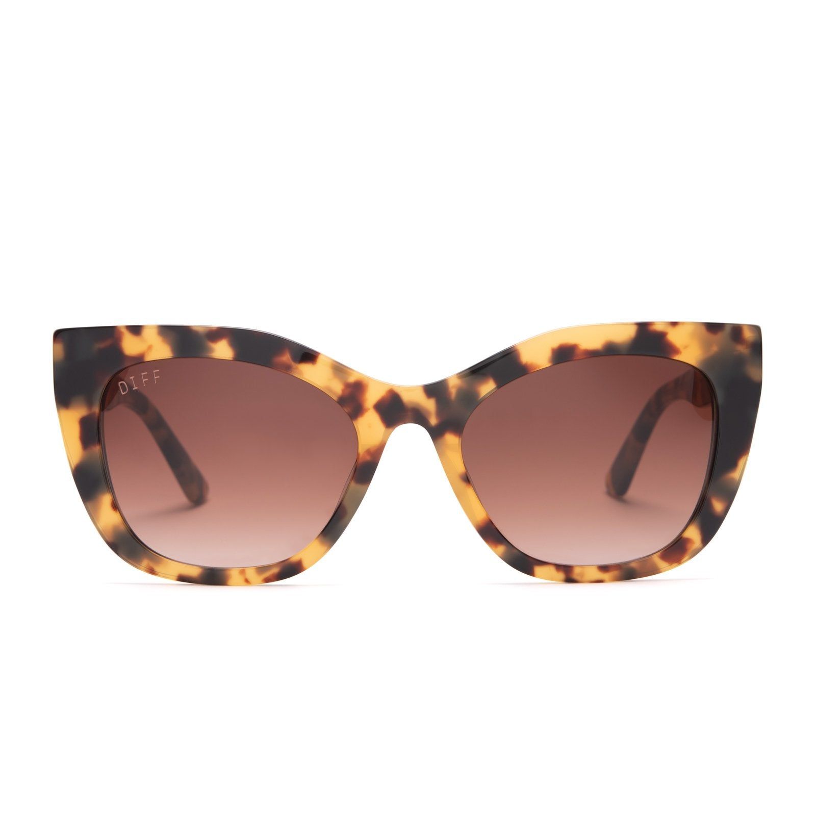 GEORGIA - AMBER TORTOISE + BROWN GRADIENT SUNGLASSES sold by Diff Eyewear