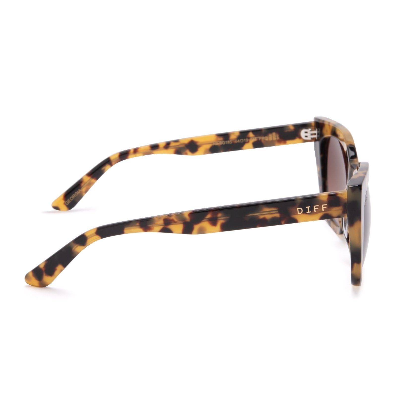 GEORGIA - AMBER TORTOISE + BROWN GRADIENT SUNGLASSES sold by Diff Eyewear product image thumbnail 3