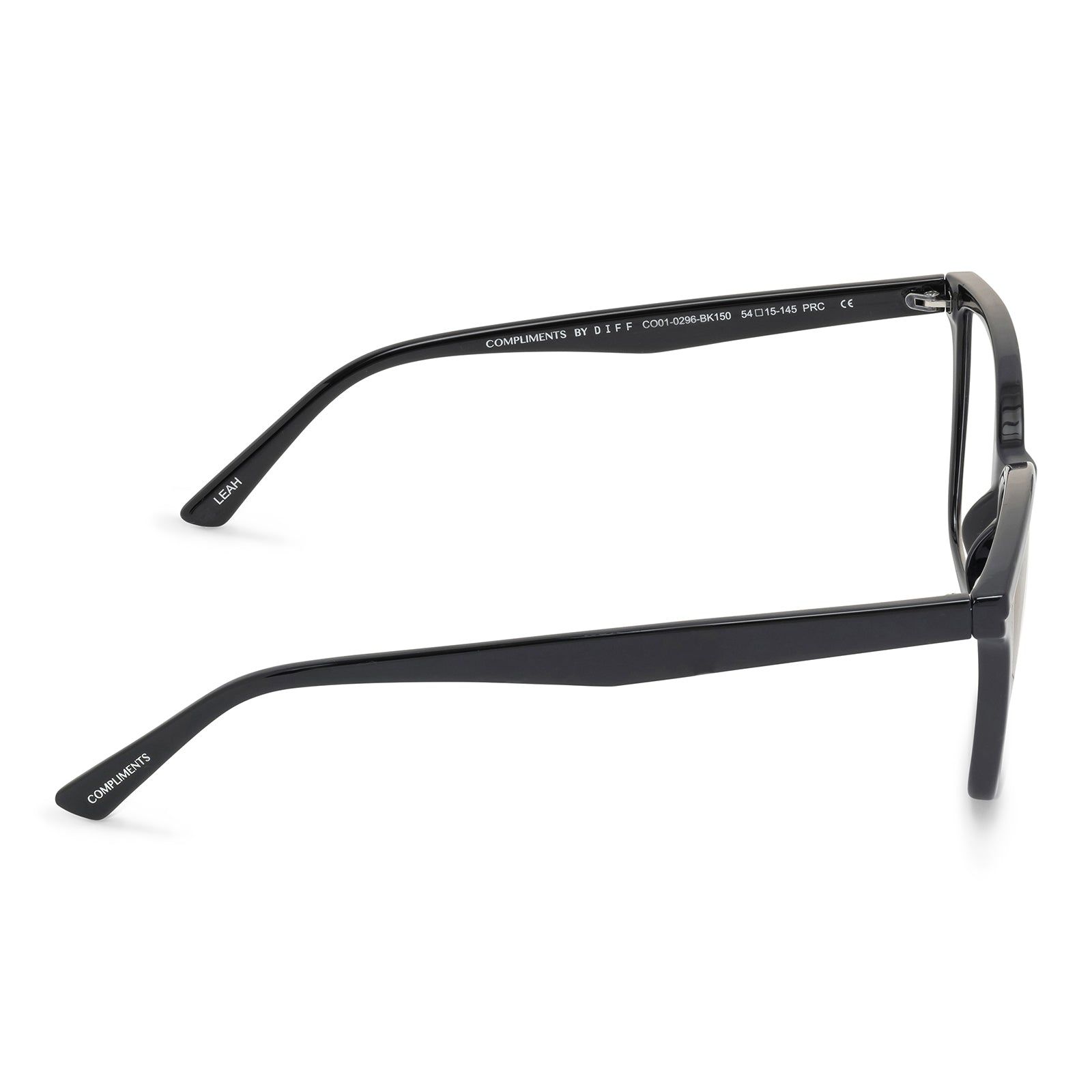 LEAH - BLACK + CLEAR GLASSES sold by Diff Eyewear product image thumbnail 3