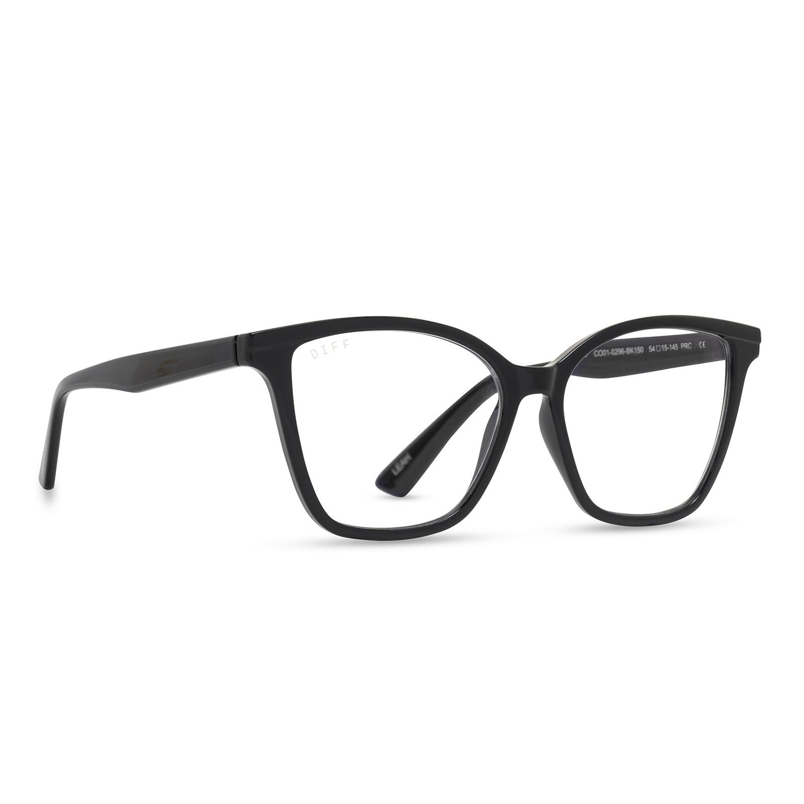 LEAH - BLACK + CLEAR GLASSES sold by Diff Eyewear product image thumbnail 2