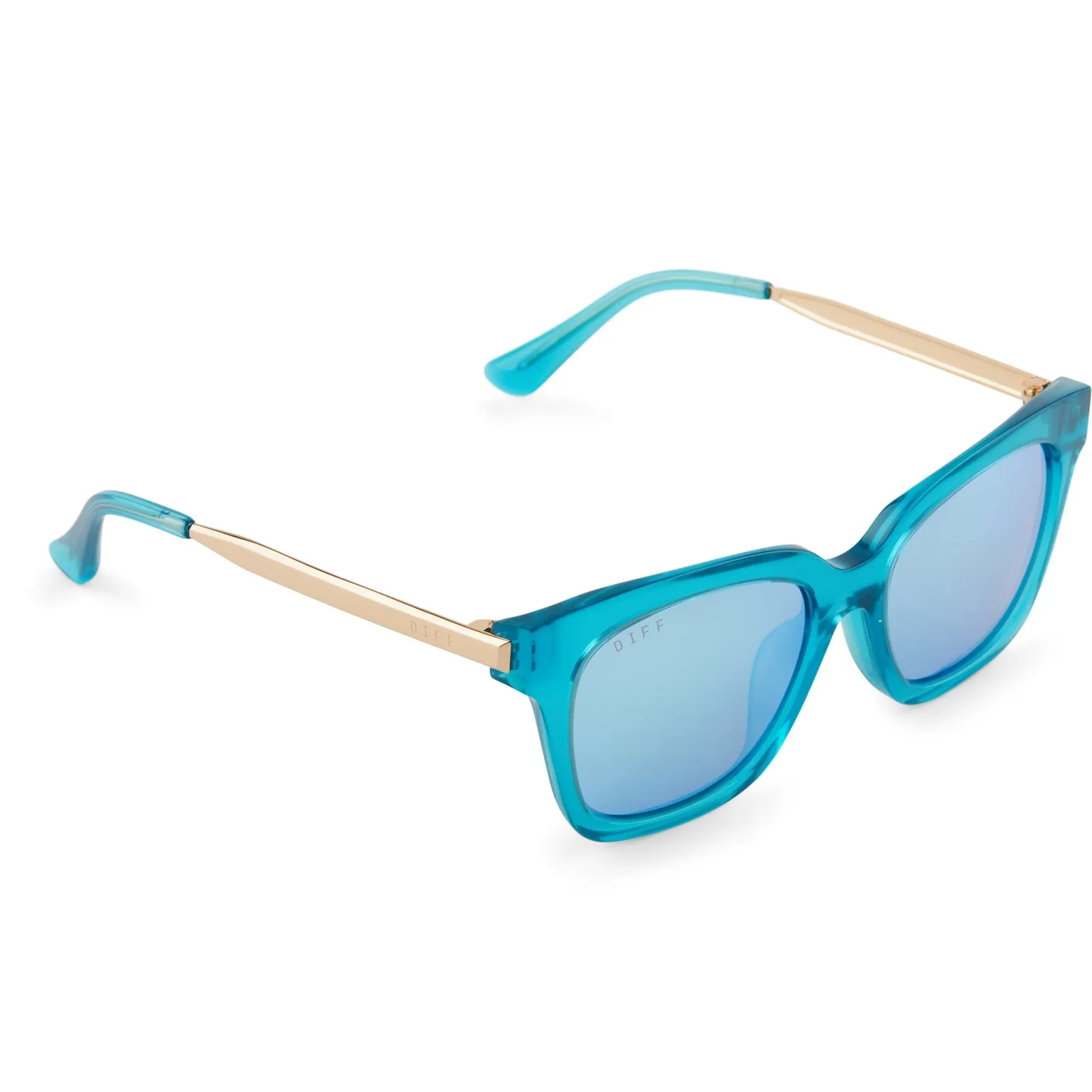 BELLA XS - TURQUOISE ICE CRYSTAL + TEAL MIRROR SUNGLASSES sold by Diff Eyewear product image thumbnail 4