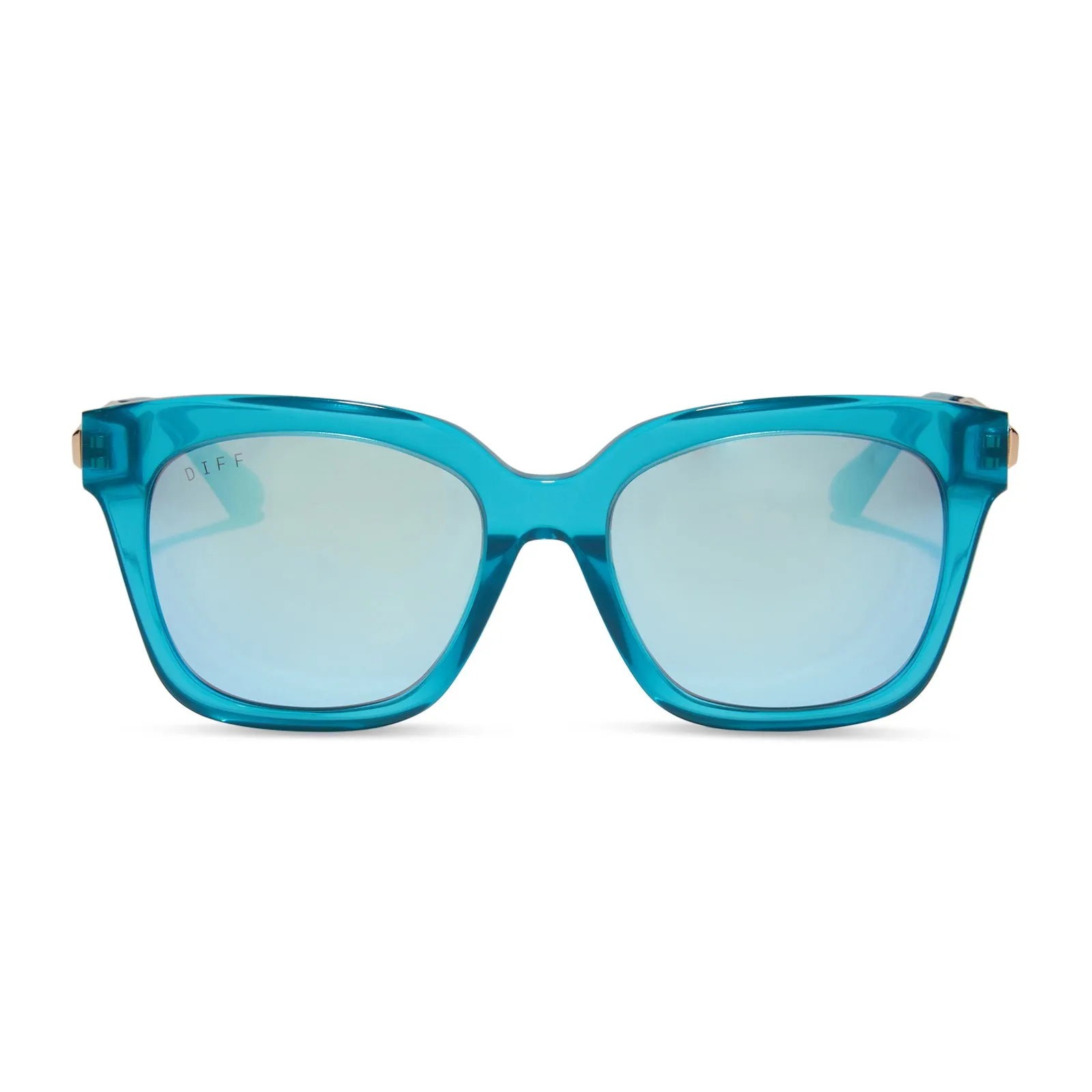 BELLA XS - TURQUOISE ICE CRYSTAL + TEAL MIRROR SUNGLASSES sold by Diff Eyewear