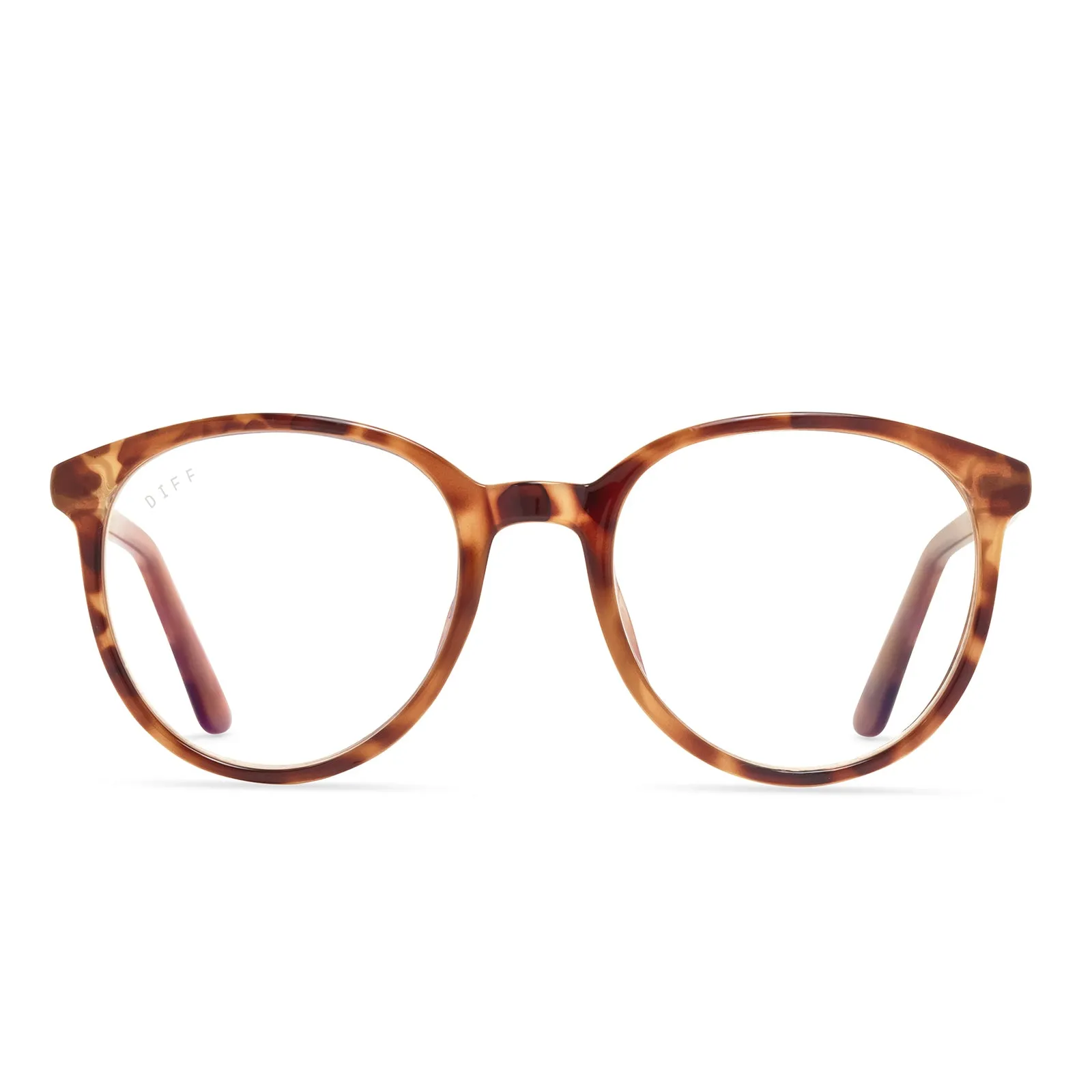 JEANNE - AMBER TORTOISE + BLUE LIGHT READERS sold by Diff Eyewear