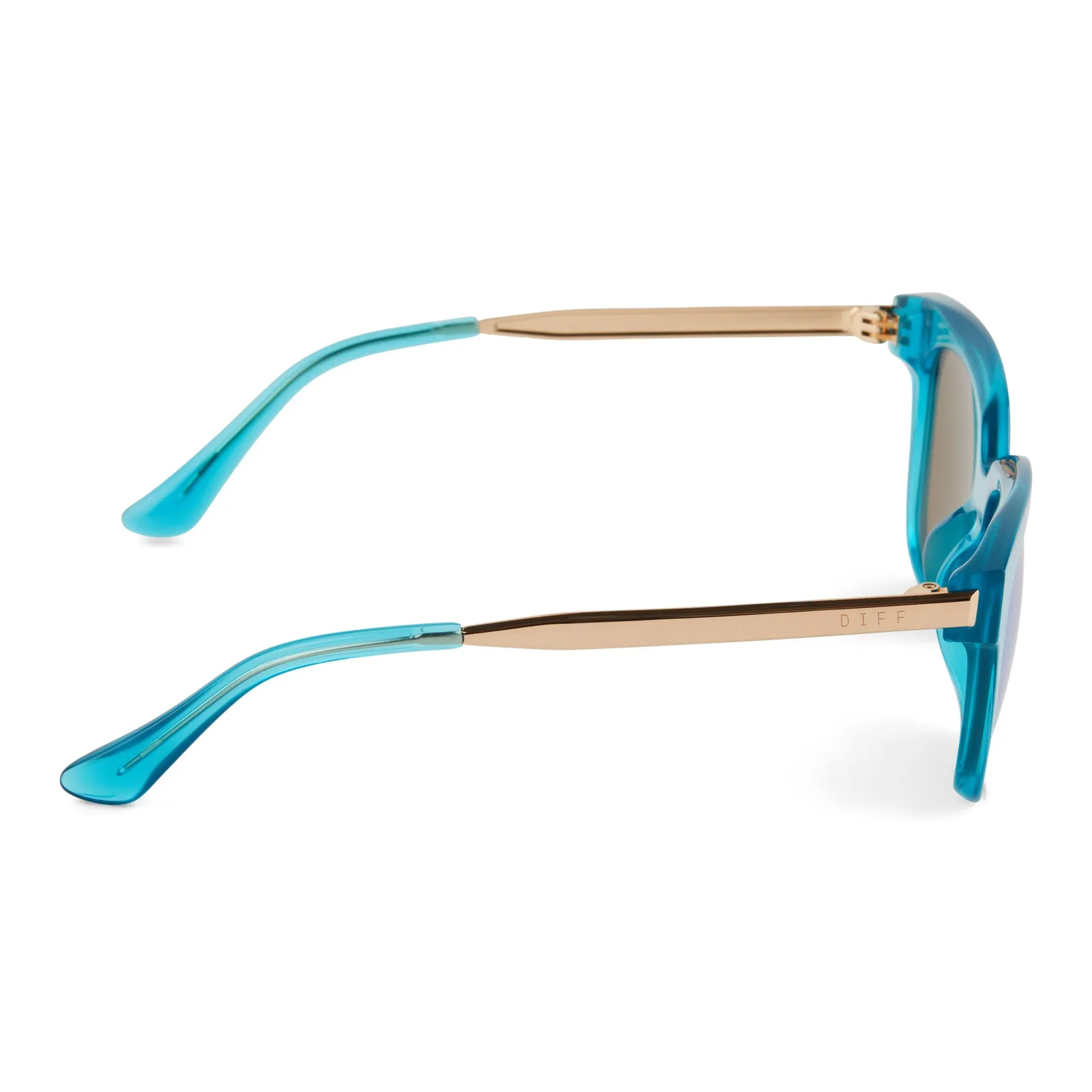 BELLA XS - TURQUOISE ICE CRYSTAL + TEAL MIRROR SUNGLASSES sold by Diff Eyewear product image thumbnail 3