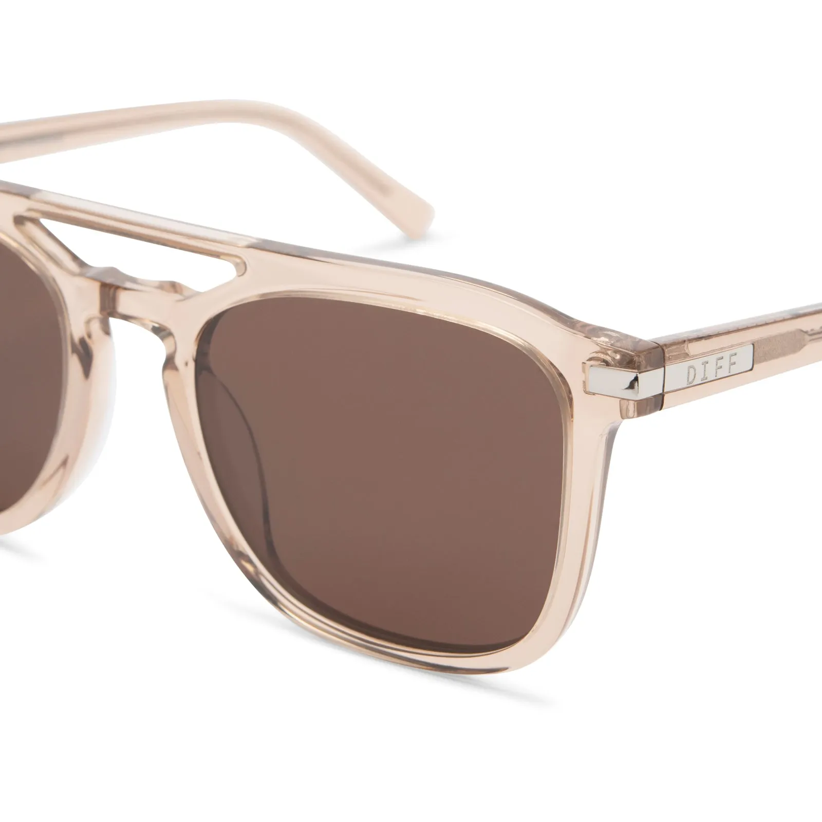 TANNER - VINTAGE CRYSTAL + BROWN POLARIZED SUNGLASSES | Parallel display picture 3