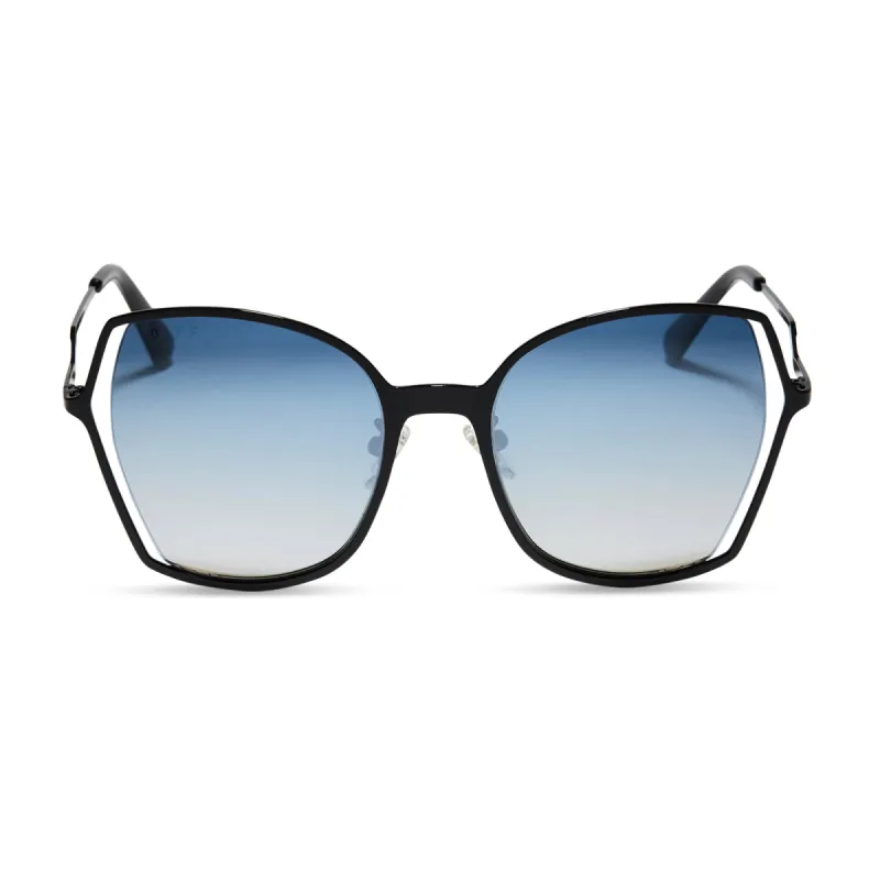 DONNA III - BLACK + BLUE GRADIENT FLASH + POLARIZED SUNGLASSES sold by Diff Eyewear
