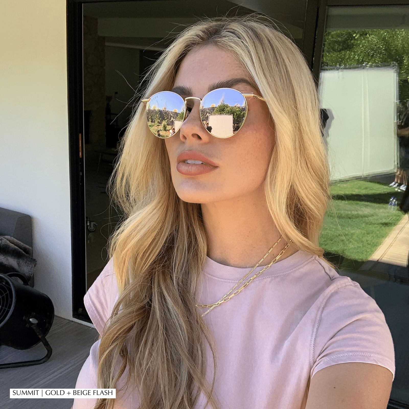 SUMMIT - MATTE BLACK + BLUE GRADIENT FLASH POLARIZED SUNGLASSES sold by Diff Eyewear product image thumbnail 6