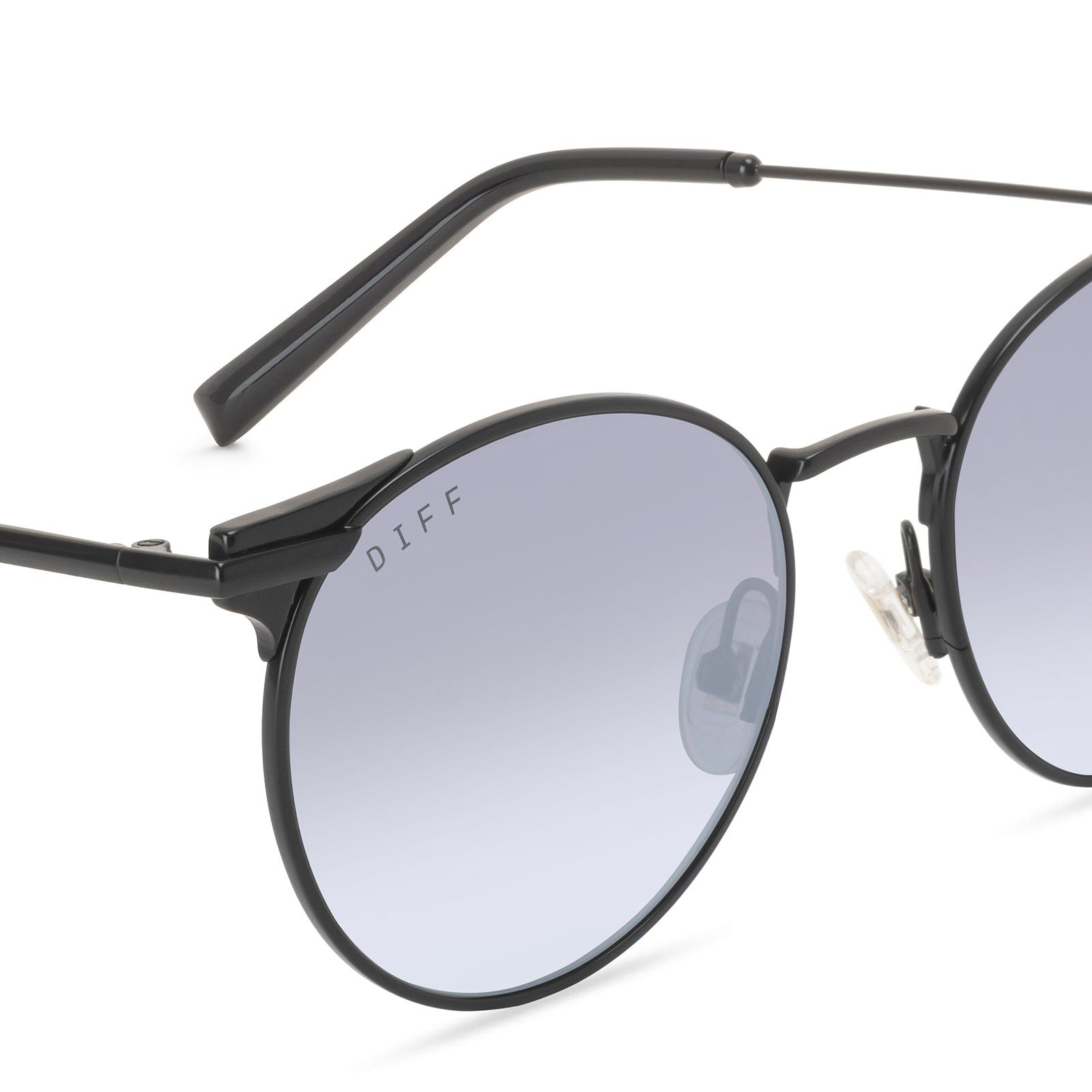 SUMMIT - MATTE BLACK + BLUE GRADIENT FLASH POLARIZED SUNGLASSES sold by Diff Eyewear product image thumbnail 3