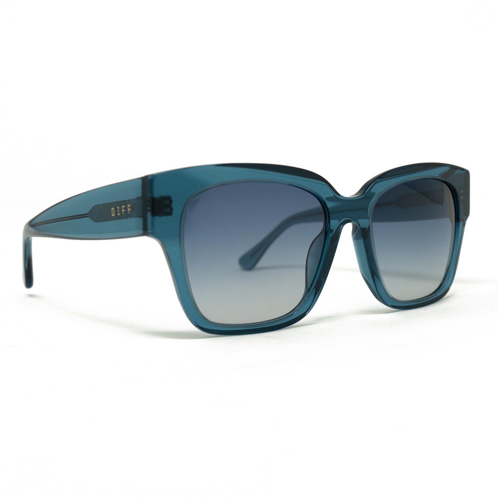 BELLA II - DEEP AQUA + AEGEAN BLUE GRADIENT FLASH POLARIZED SUNGLASSES sold by Diff Eyewear product image thumbnail 2