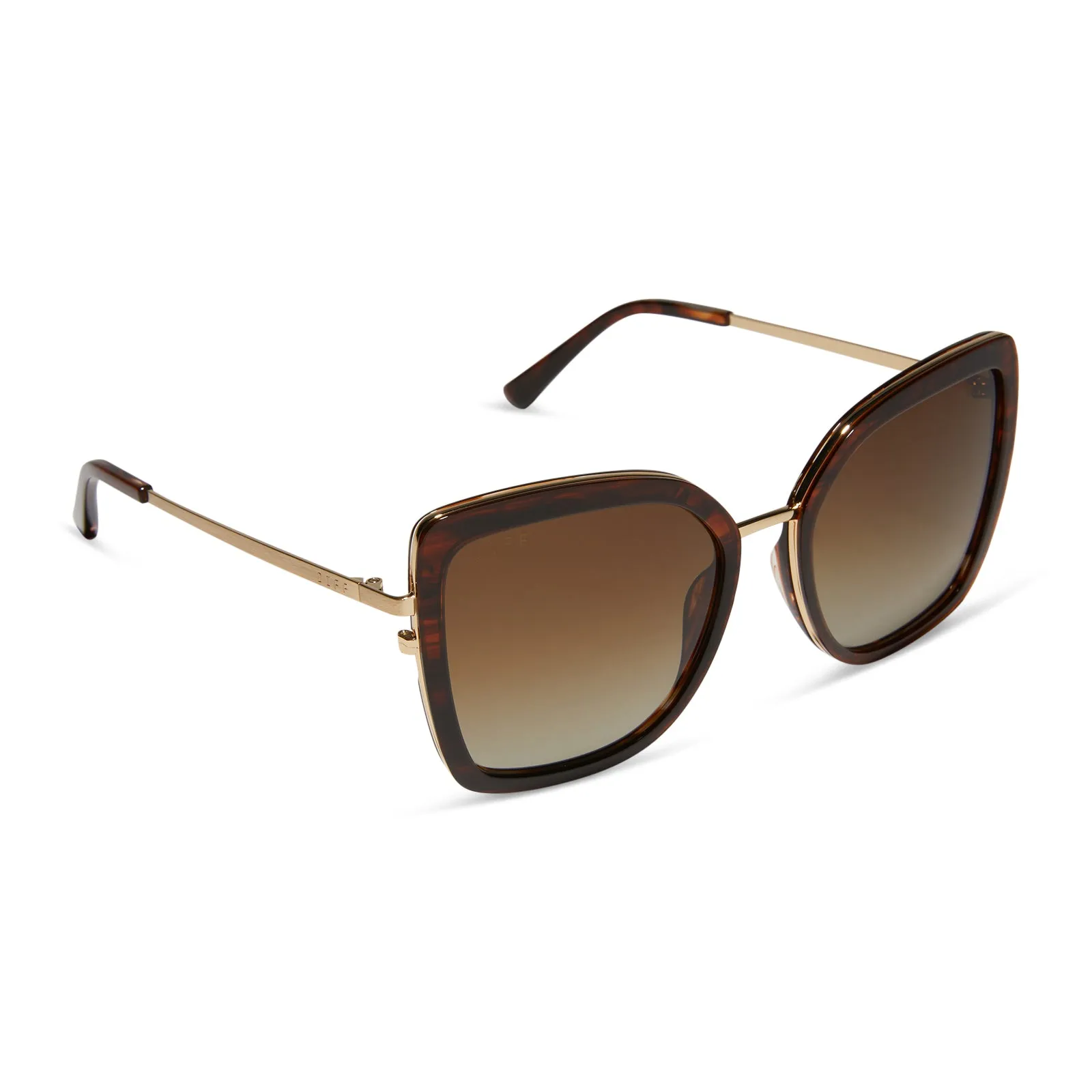CLARISSE - SEQUOIA TORTOISE + BROWN GRADIENT + POLARIZED SUNGLASSES sold by Diff Eyewear product image thumbnail 2