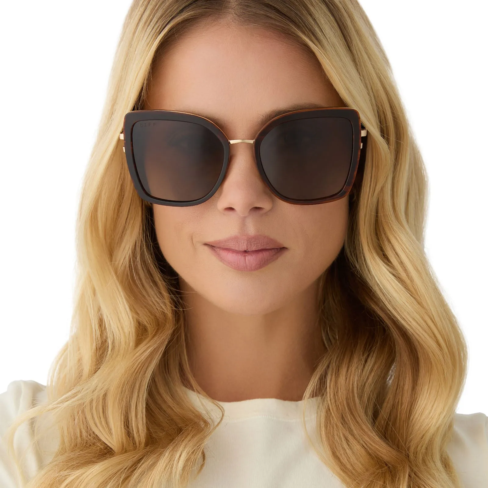CLARISSE - SEQUOIA TORTOISE + BROWN GRADIENT + POLARIZED SUNGLASSES sold by Diff Eyewear product image thumbnail 5