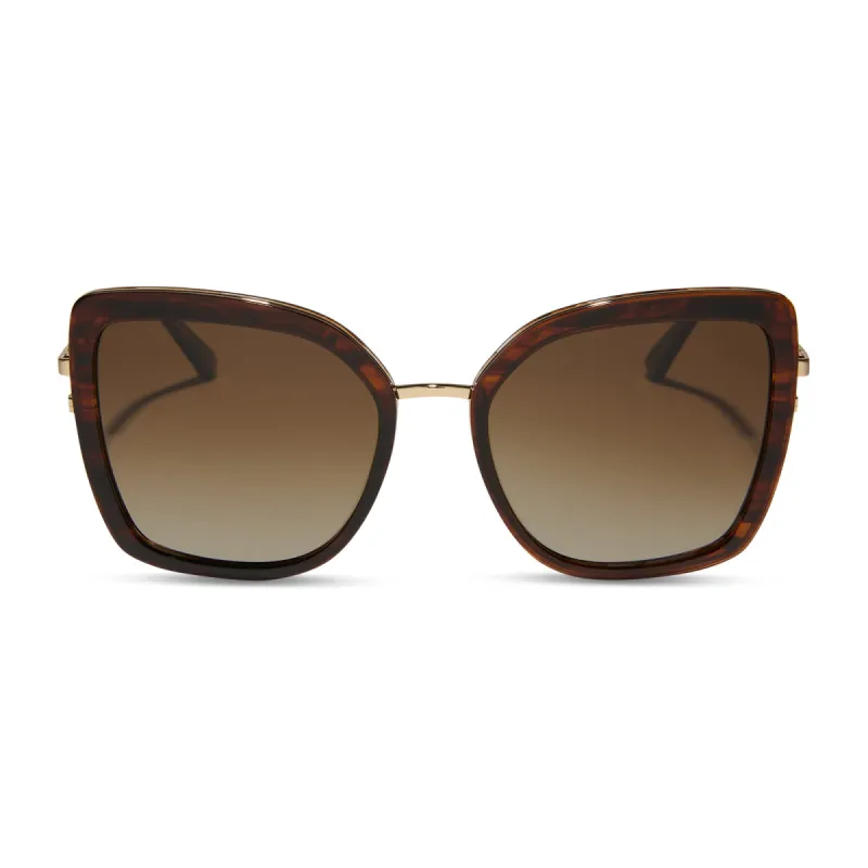 CLARISSE - SEQUOIA TORTOISE + BROWN GRADIENT + POLARIZED SUNGLASSES sold by Diff Eyewear