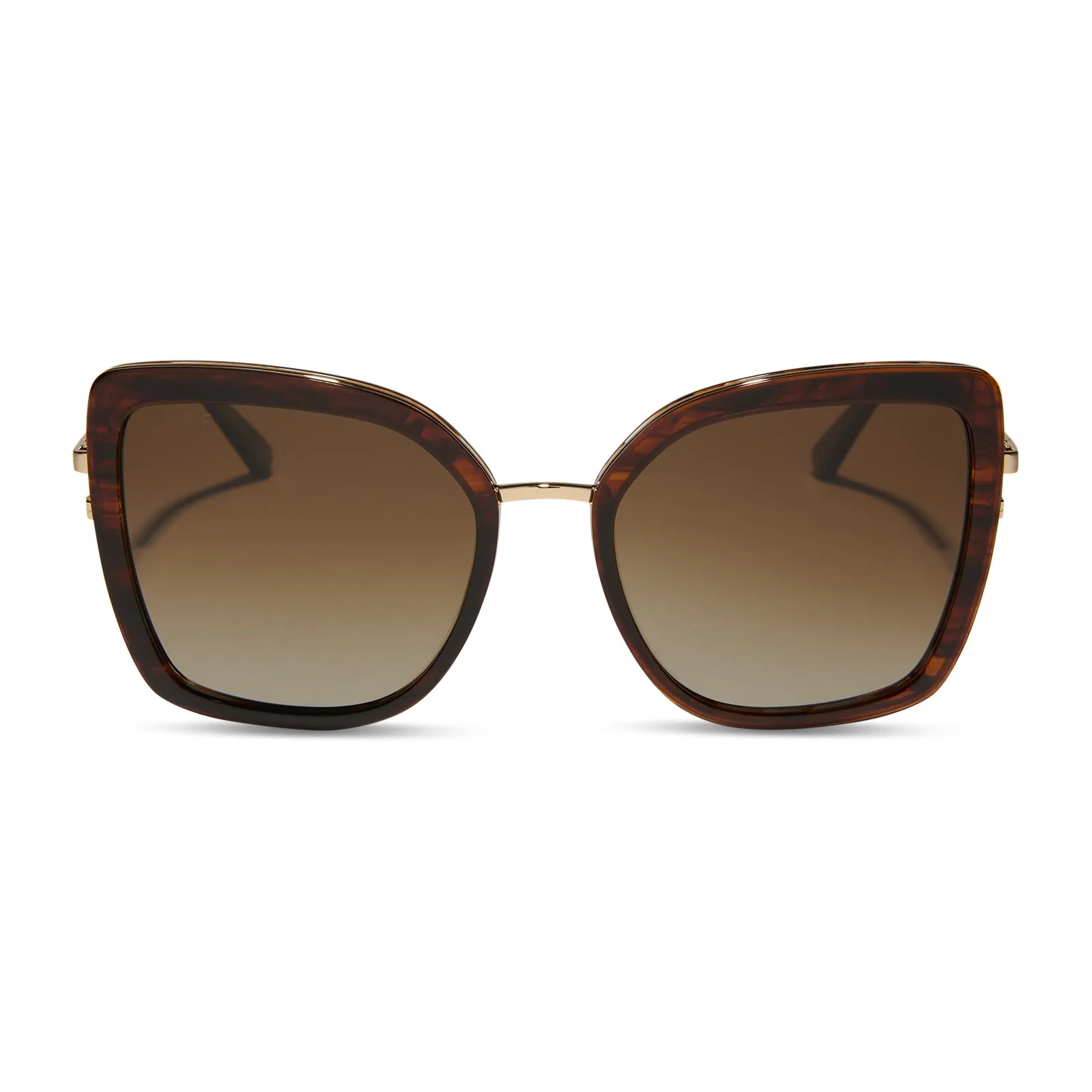 CLARISSE - SEQUOIA TORTOISE + BROWN GRADIENT + POLARIZED SUNGLASSES sold by Diff Eyewear