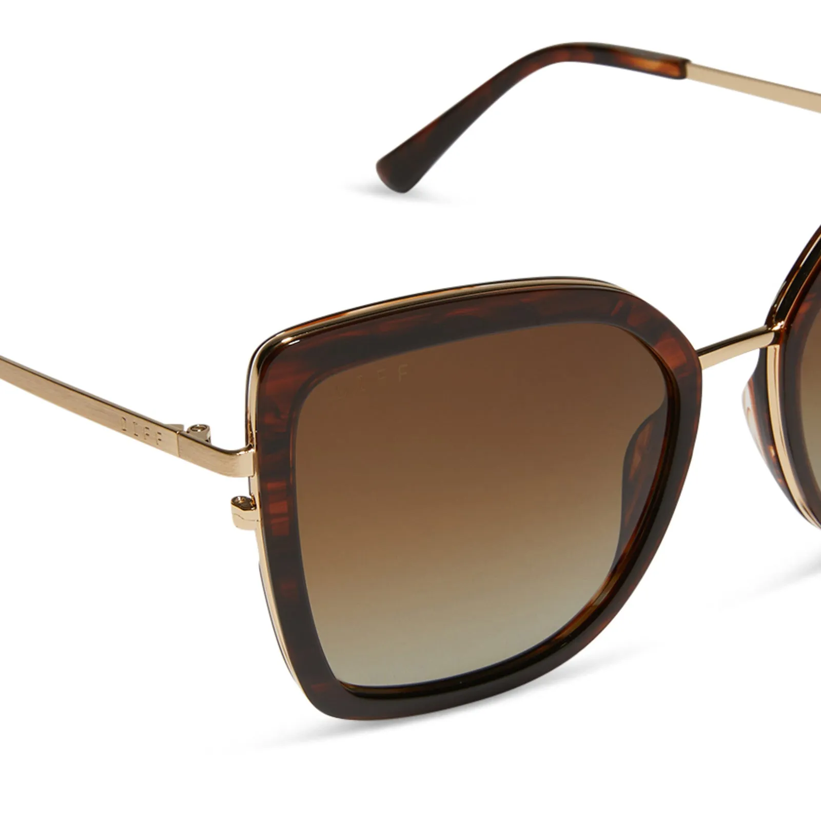 CLARISSE - SEQUOIA TORTOISE + BROWN GRADIENT + POLARIZED SUNGLASSES sold by Diff Eyewear product image thumbnail 4