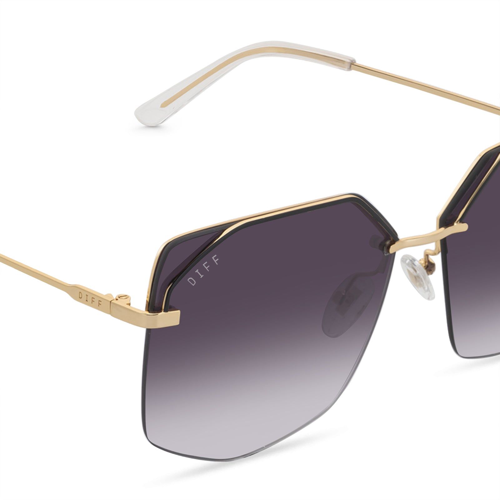 BREE - GOLD + GREY GRADIENT SHARP SUNGLASSES sold by Diff Eyewear product image thumbnail 4