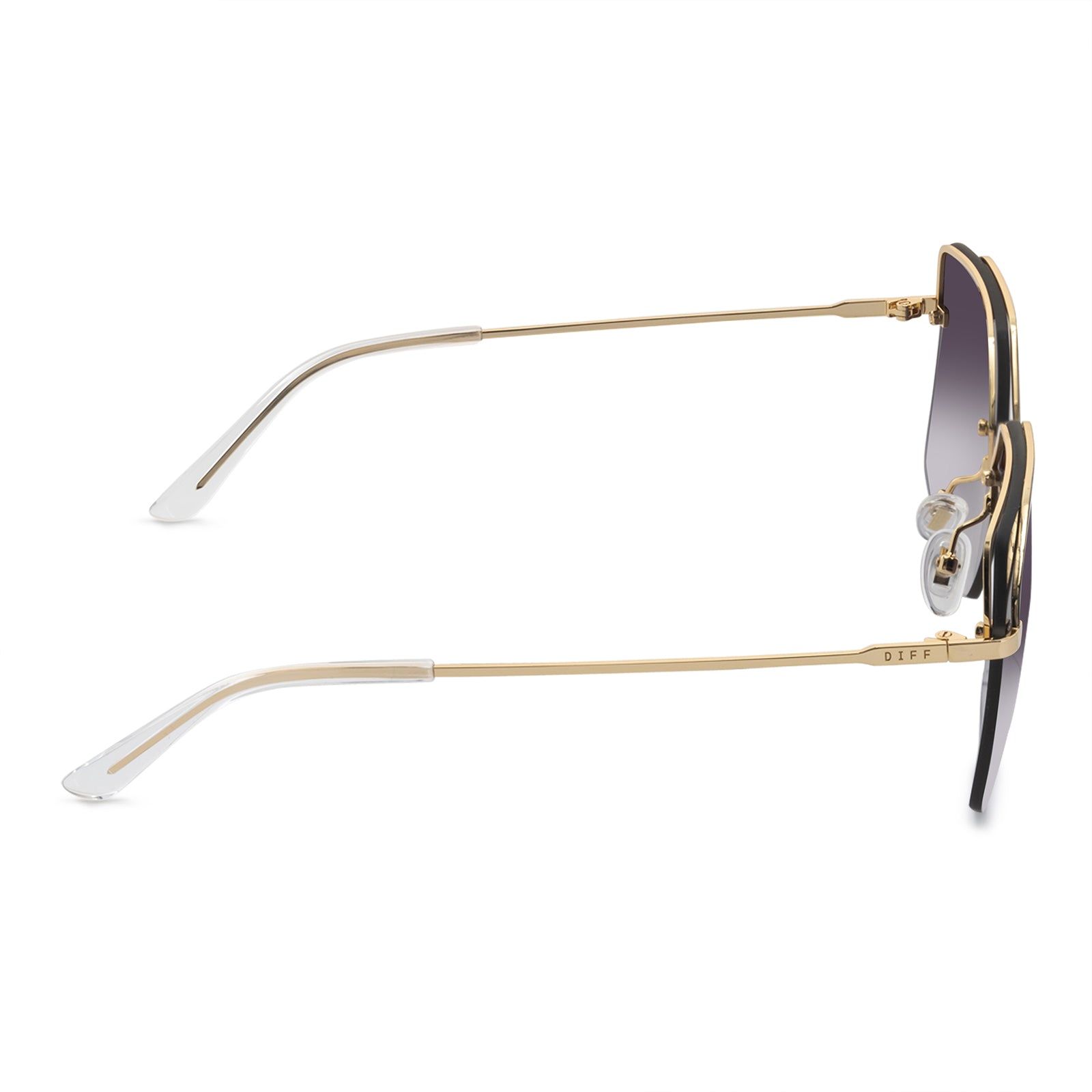 BREE - GOLD + GREY GRADIENT SHARP SUNGLASSES sold by Diff Eyewear product image thumbnail 3