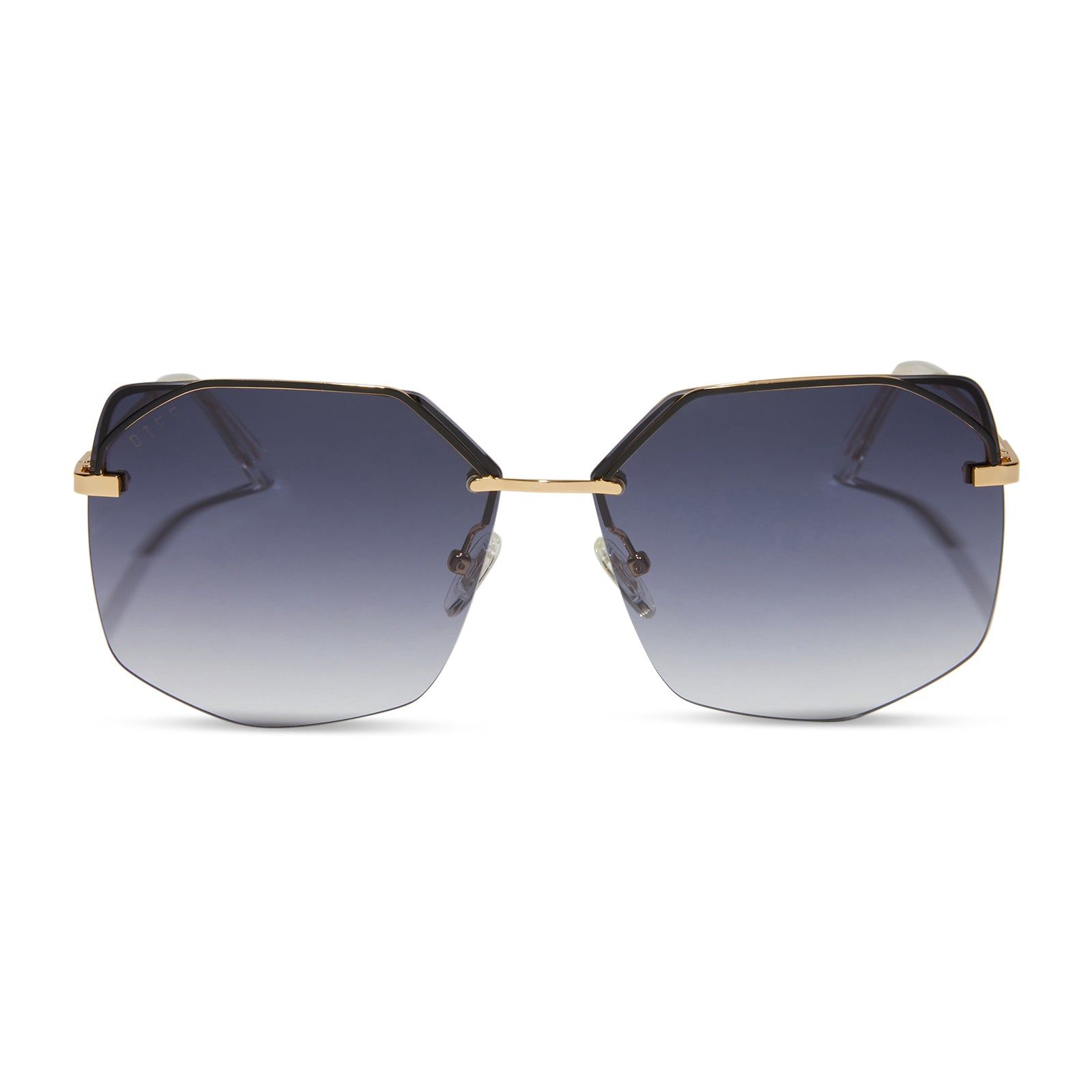 BREE - GOLD + GREY GRADIENT SHARP SUNGLASSES sold by Diff Eyewear
