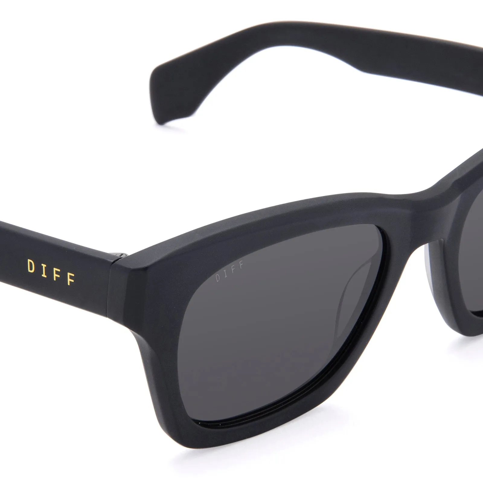 DEAN - MATTE BLACK + GREY POLARIZED SUNGLASSES sold by Diff Eyewear product image thumbnail 3