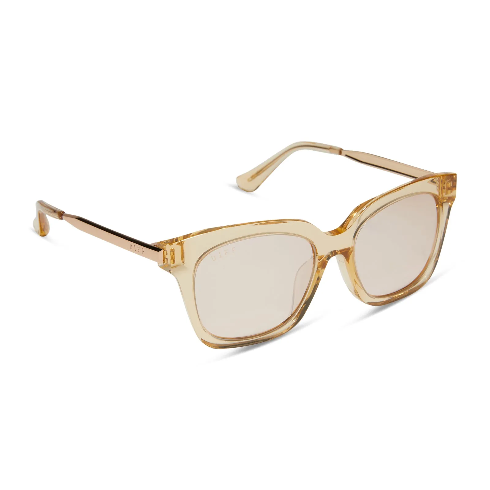 BELLA XS - HONEY CRYSTAL + HONEY CRYSTAL FLASH SUNGLASSES sold by Diff Eyewear product image thumbnail 2