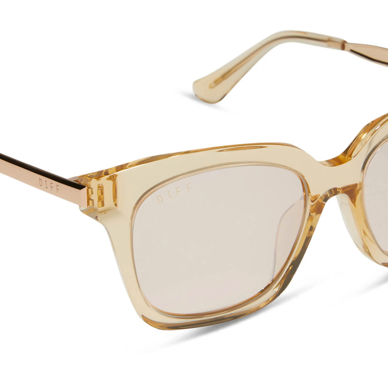 BELLA XS - HONEY CRYSTAL + HONEY CRYSTAL FLASH SUNGLASSES sold by Diff Eyewear product image thumbnail 4