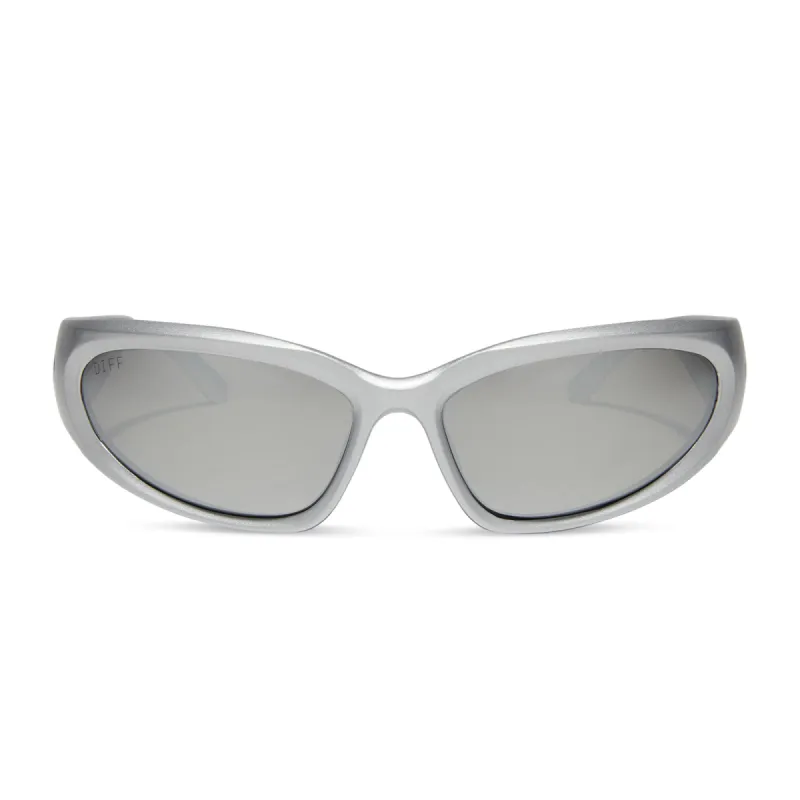 SIDE OUT - SILVER + SILVER MIRROR + POLARIZED SUNGLASSES sold by Diff Eyewear