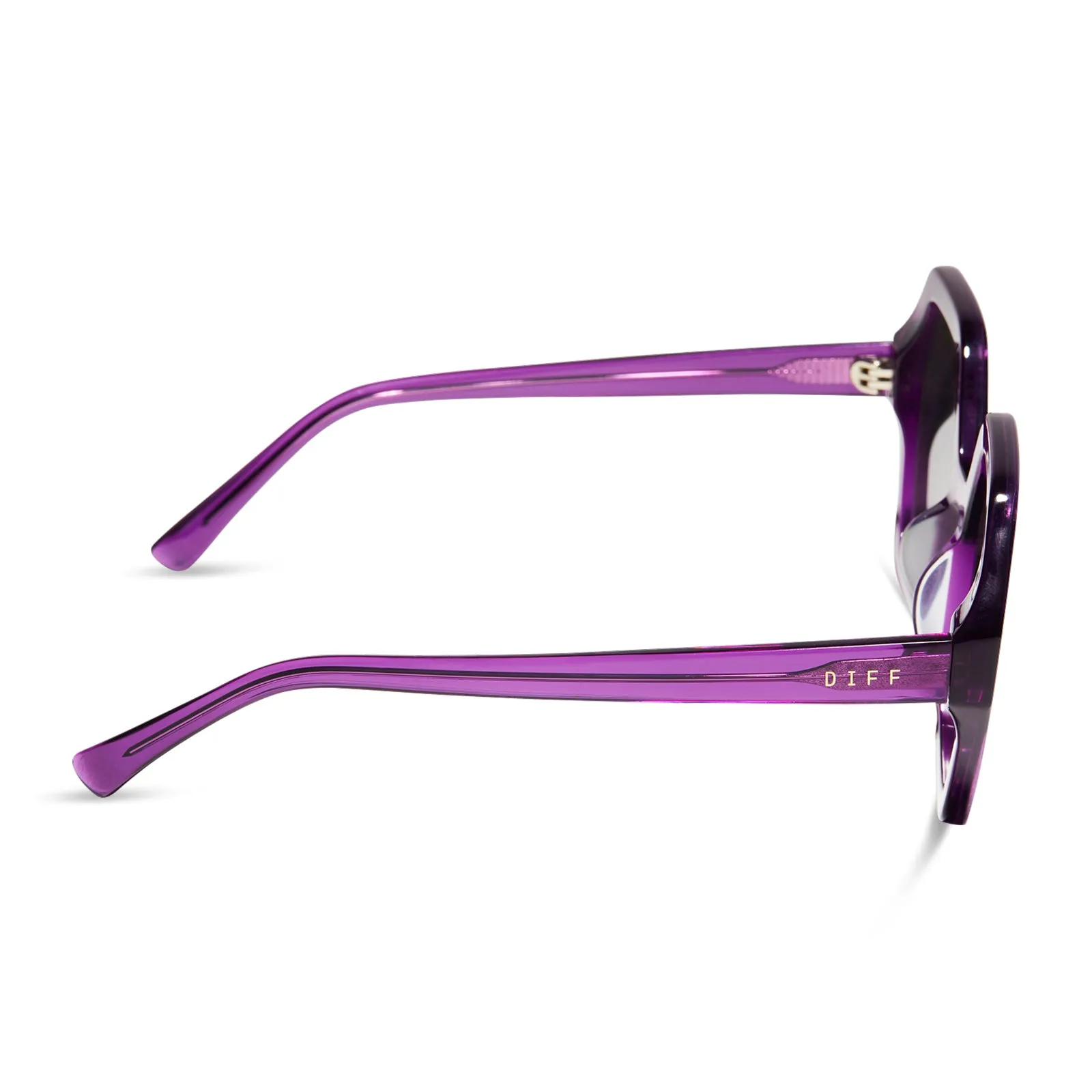 GIGI - POSH PURPLE CRYSTAL + POSH PURPLE MIRROR SUNGLASSES sold by Diff Eyewear product image thumbnail 3