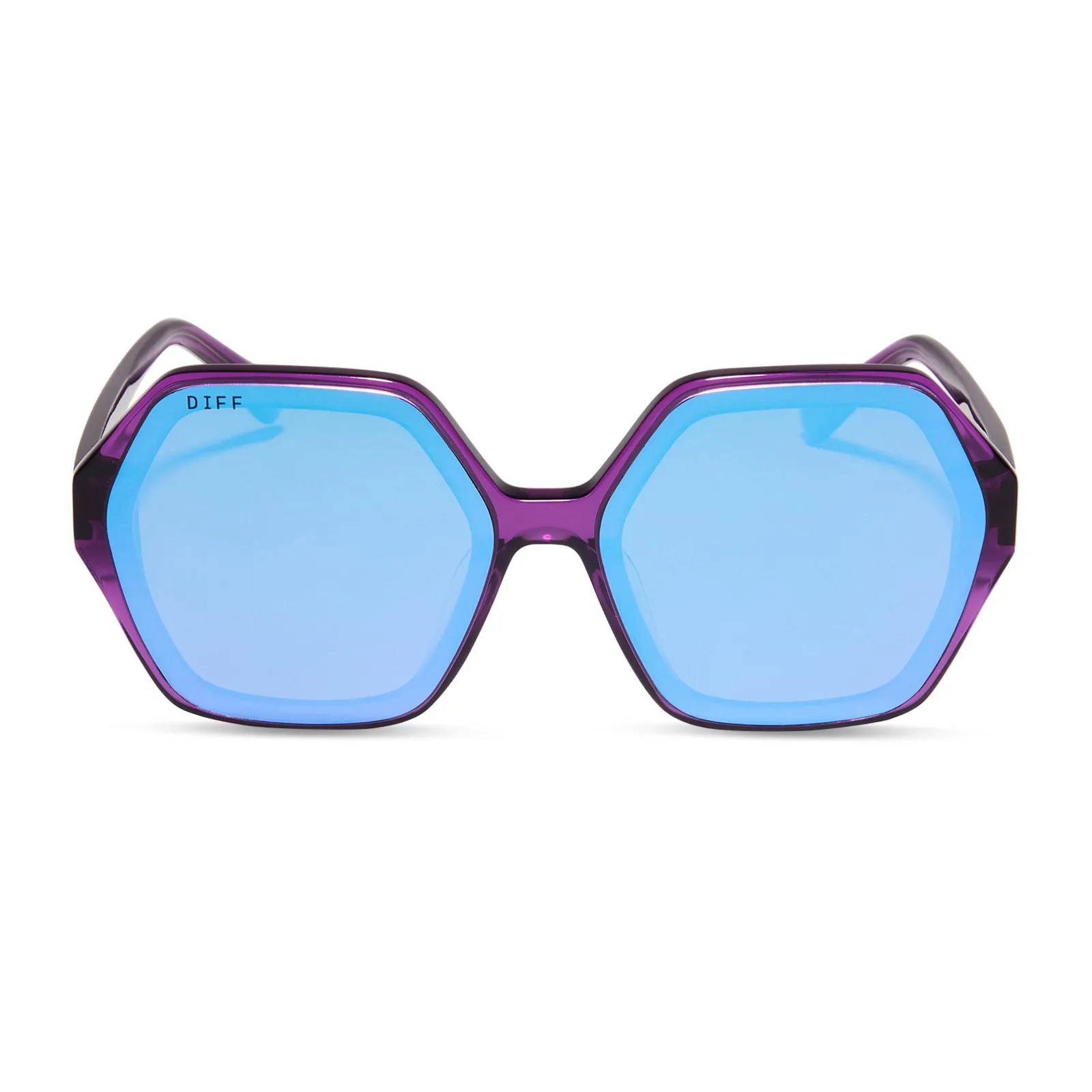 GIGI - POSH PURPLE CRYSTAL + POSH PURPLE MIRROR SUNGLASSES sold by Diff Eyewear