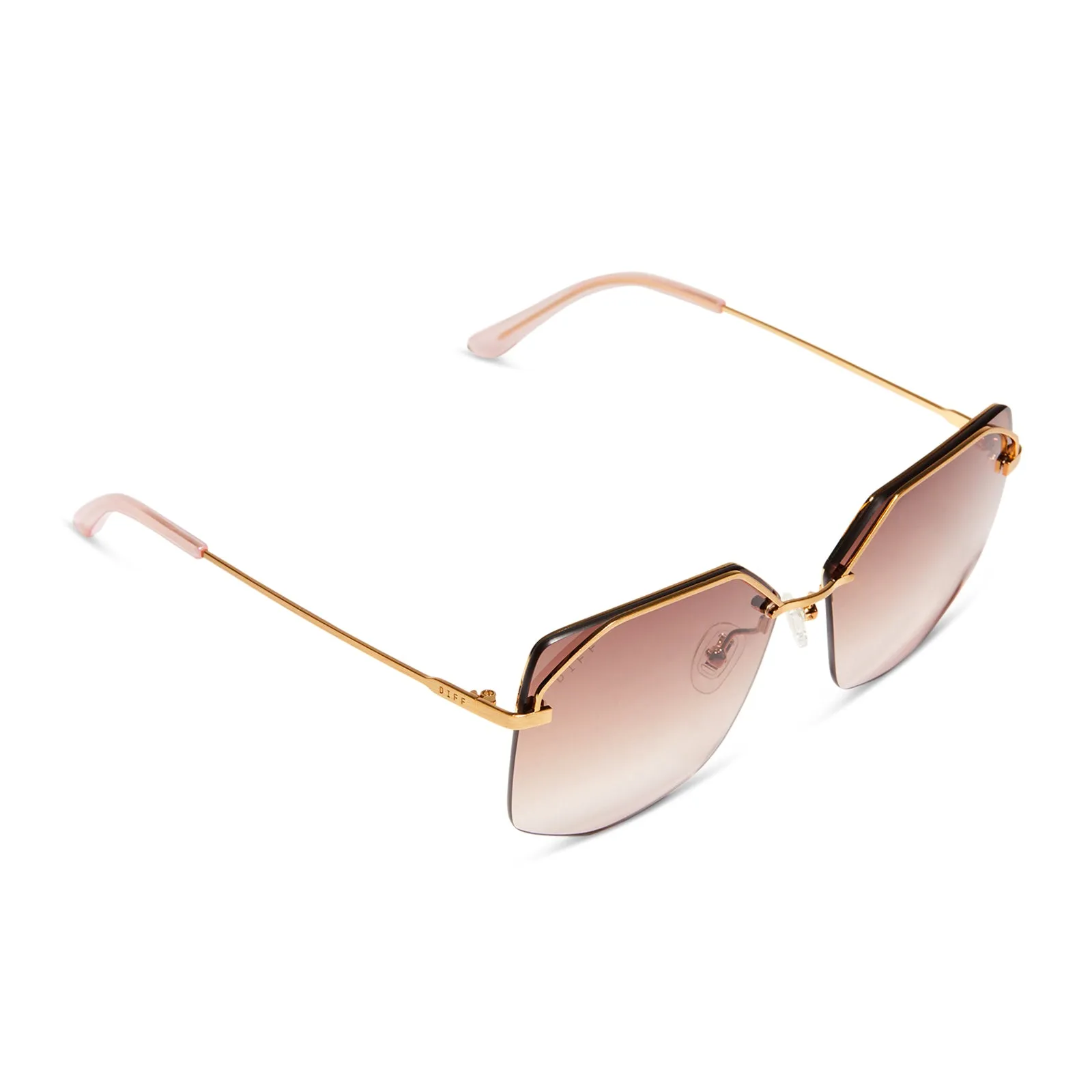 BREE - BRUSHED GOLD + TAUPE ROSE GRADIENT SUNGLASSES sold by Diff Eyewear product image thumbnail 4