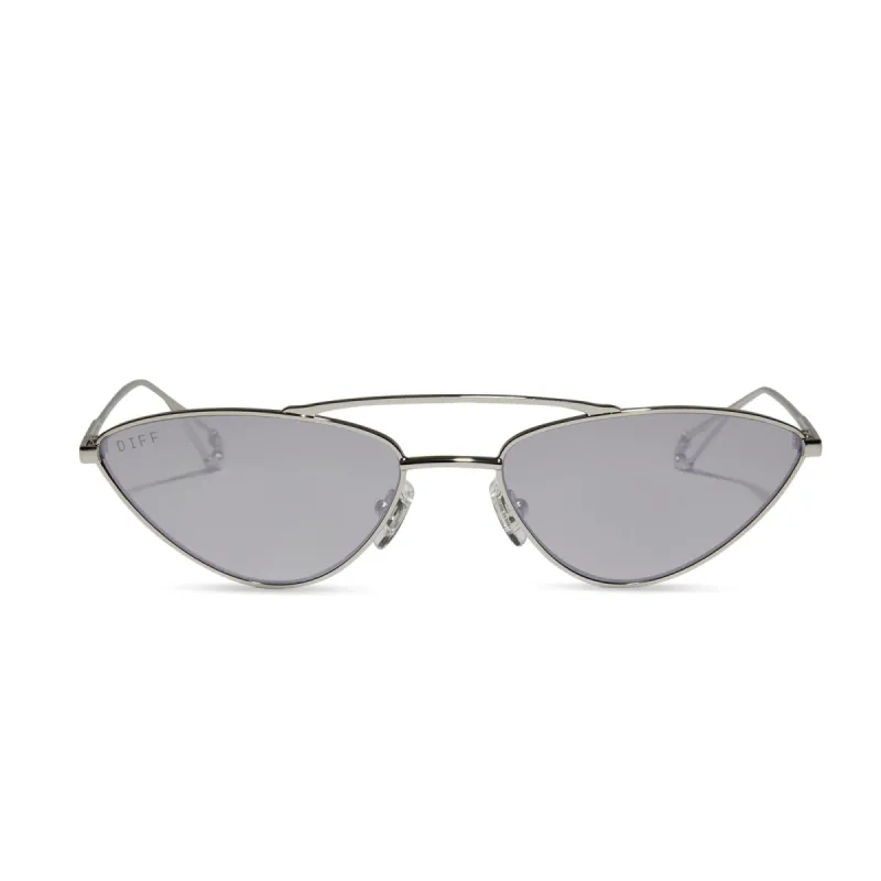 ADRIENNE BAILON - L.E.S. + SILVER + CHROME MIRROR SUNGLASSES sold by Diff Eyewear