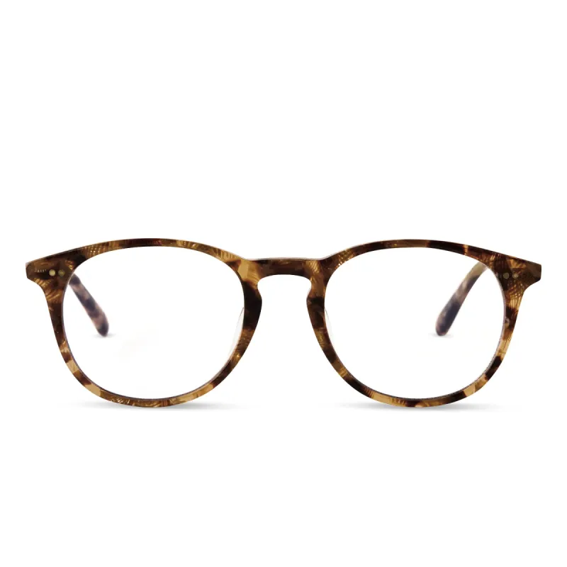 JAXSON - TOASTED COCONUT + CLEAR GLASSES sold by Diff Eyewear