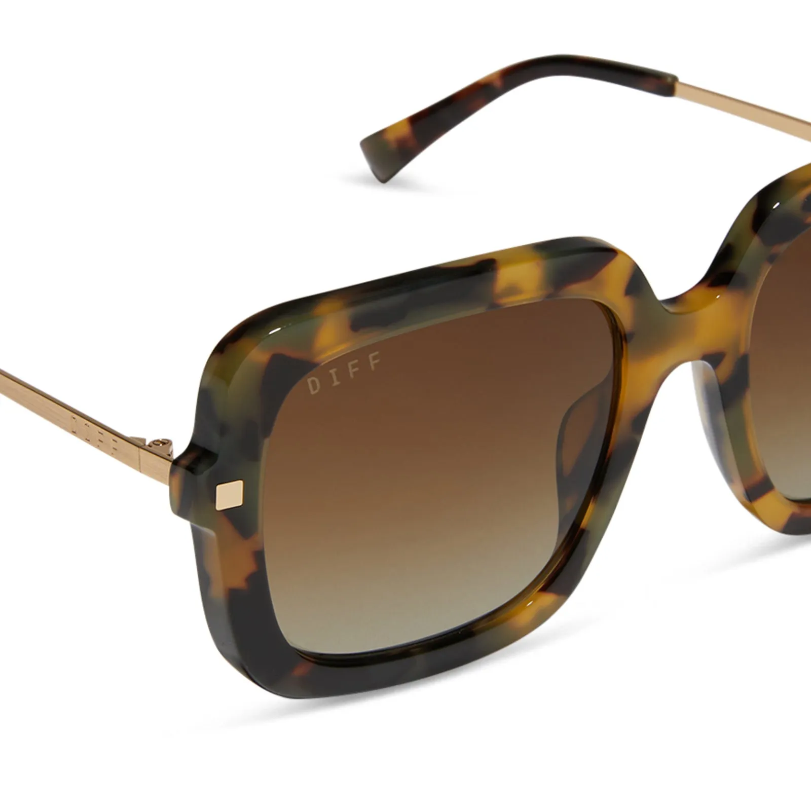 SANDRA - BROWN KOMBU + BROWN GRADIENT + POLARIZED SUNGLASSES sold by Diff Eyewear product image thumbnail 4