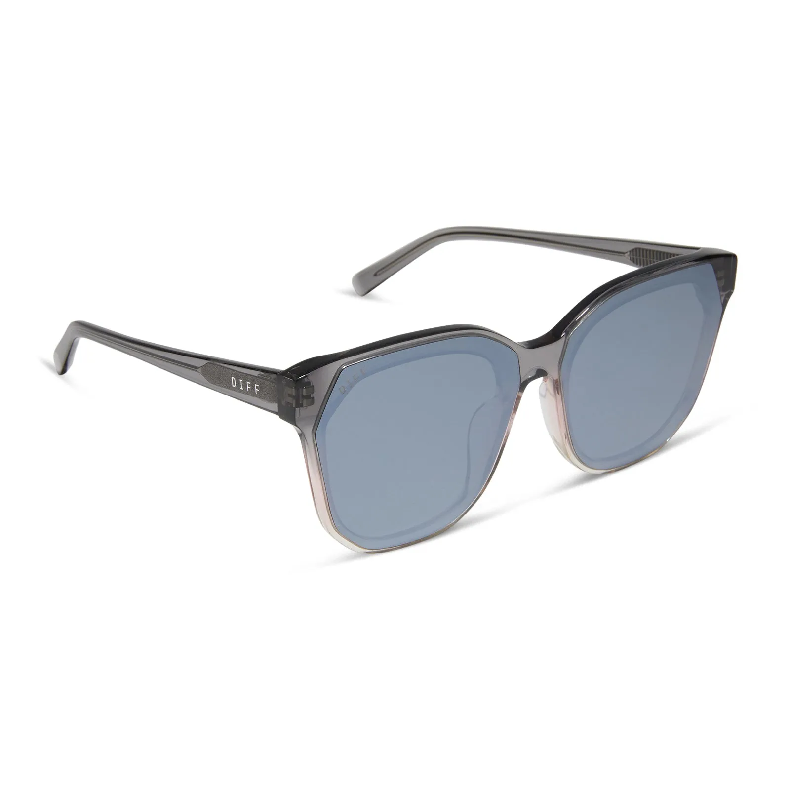 GIA - SMOKE ROSE CRYSTAL OMBRE + SILVER FLASH SUNGLASSES sold by Diff Eyewear product image thumbnail 2