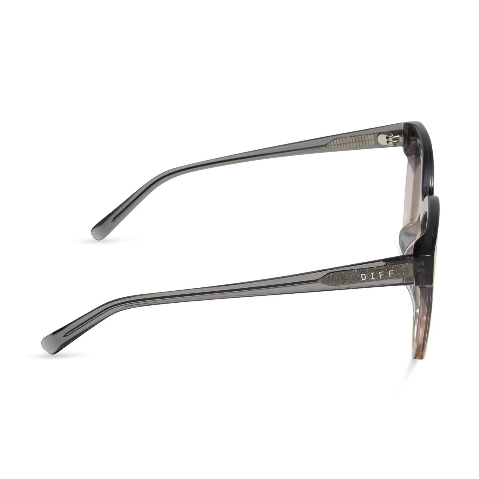 GIA - SMOKE ROSE CRYSTAL OMBRE + SILVER FLASH SUNGLASSES sold by Diff Eyewear product image thumbnail 3