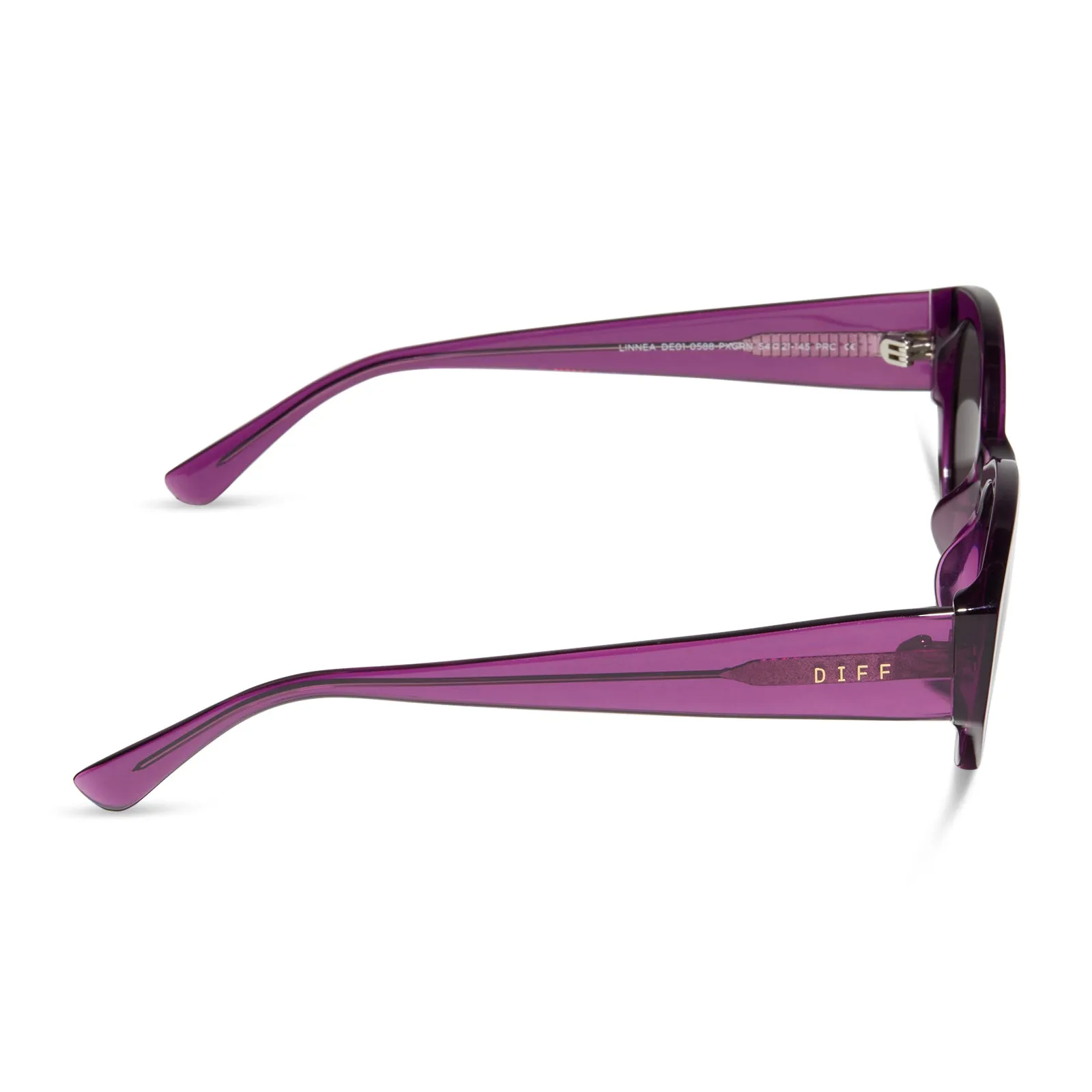 LINNEA - POSH PURPLE CRYSTAL + GREY SUNGLASSES sold by Diff Eyewear product image thumbnail 3