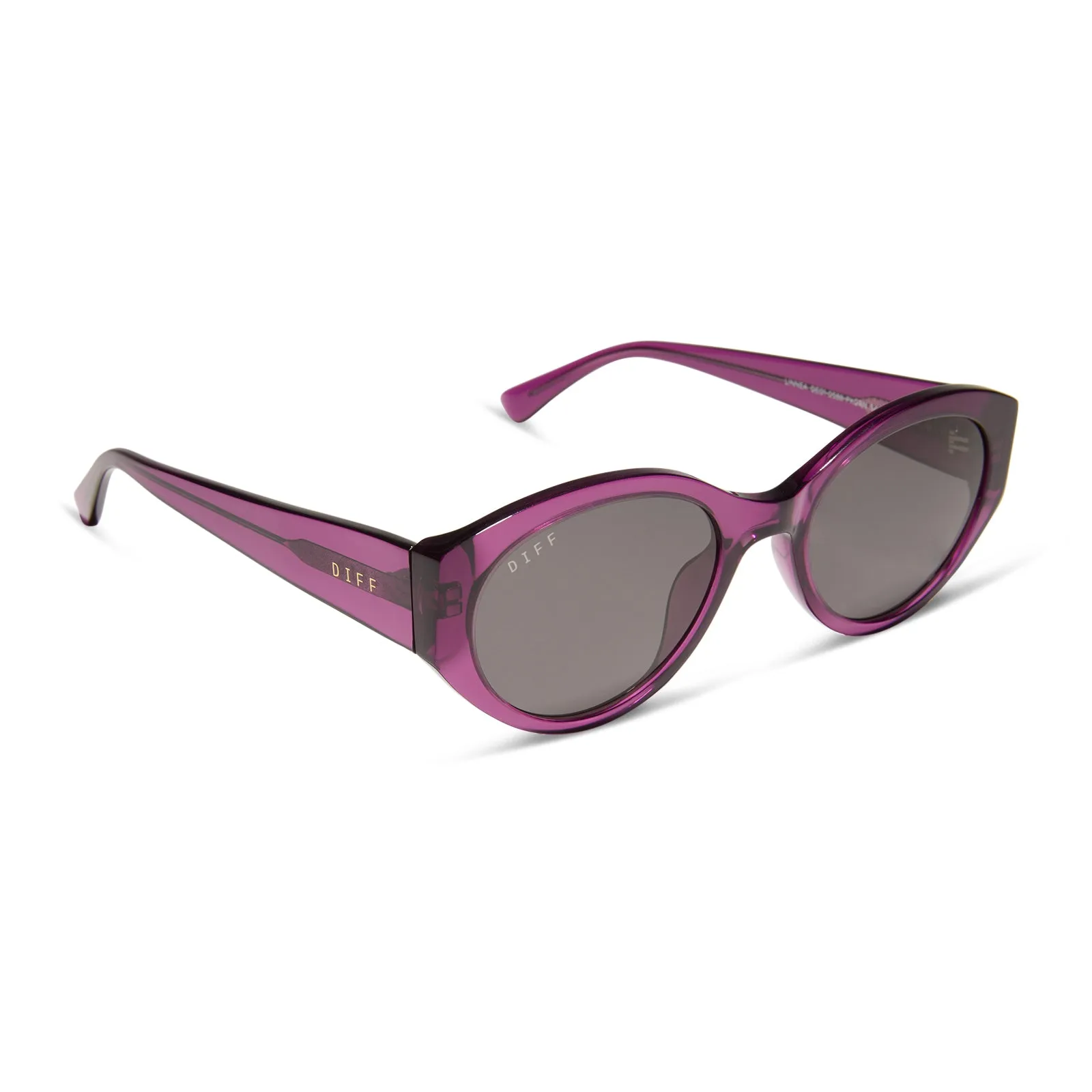 LINNEA - POSH PURPLE CRYSTAL + GREY SUNGLASSES sold by Diff Eyewear product image thumbnail 2