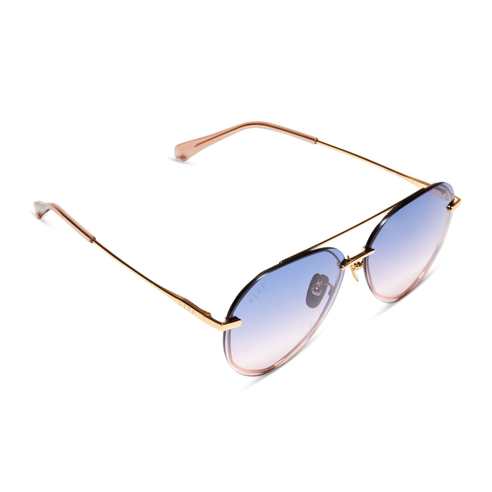 LENOX - GOLD + LAVENDER ROSE GRADIENT SUNGLASSES sold by Diff Eyewear product image thumbnail 4