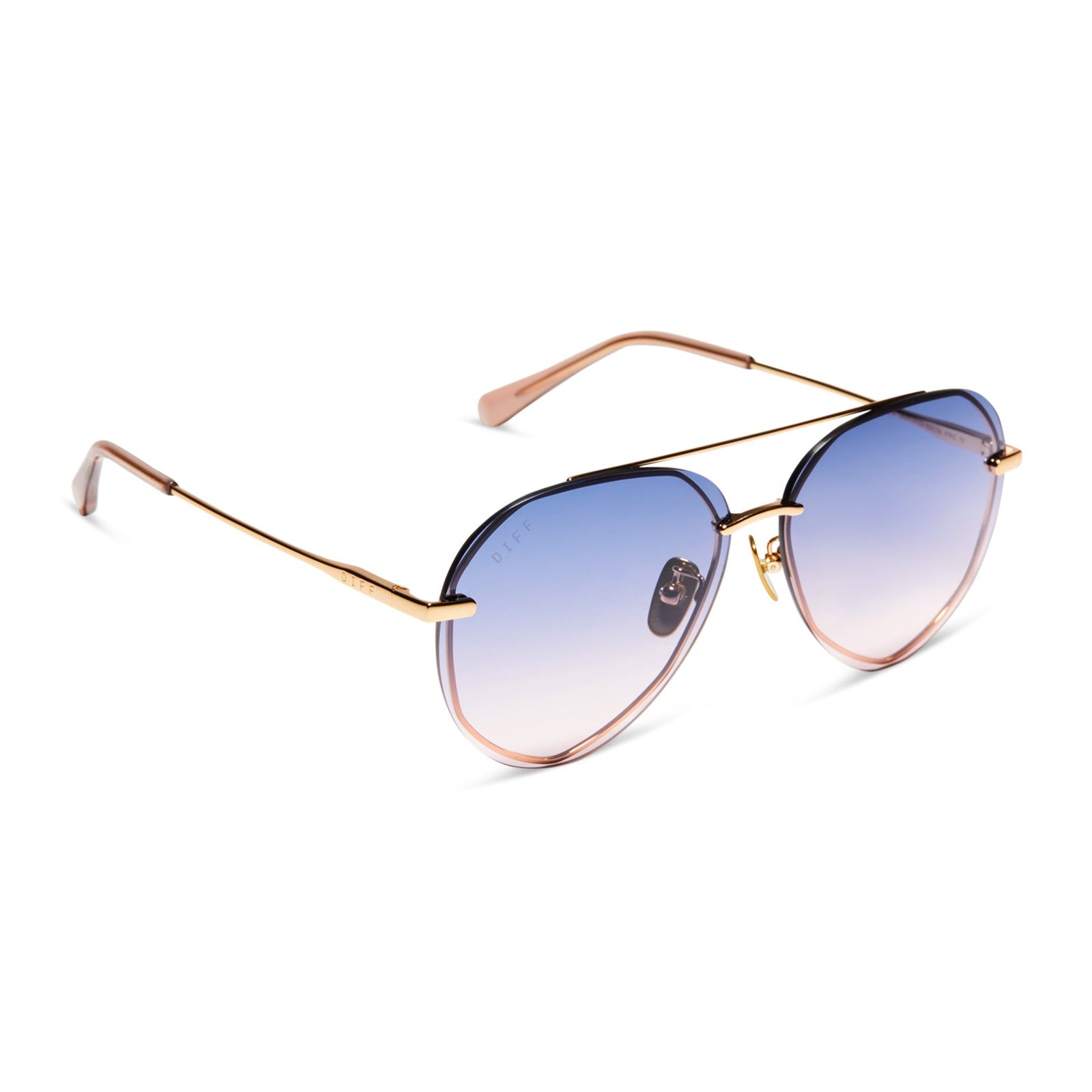 LENOX - GOLD + LAVENDER ROSE GRADIENT SUNGLASSES sold by Diff Eyewear product image thumbnail 2