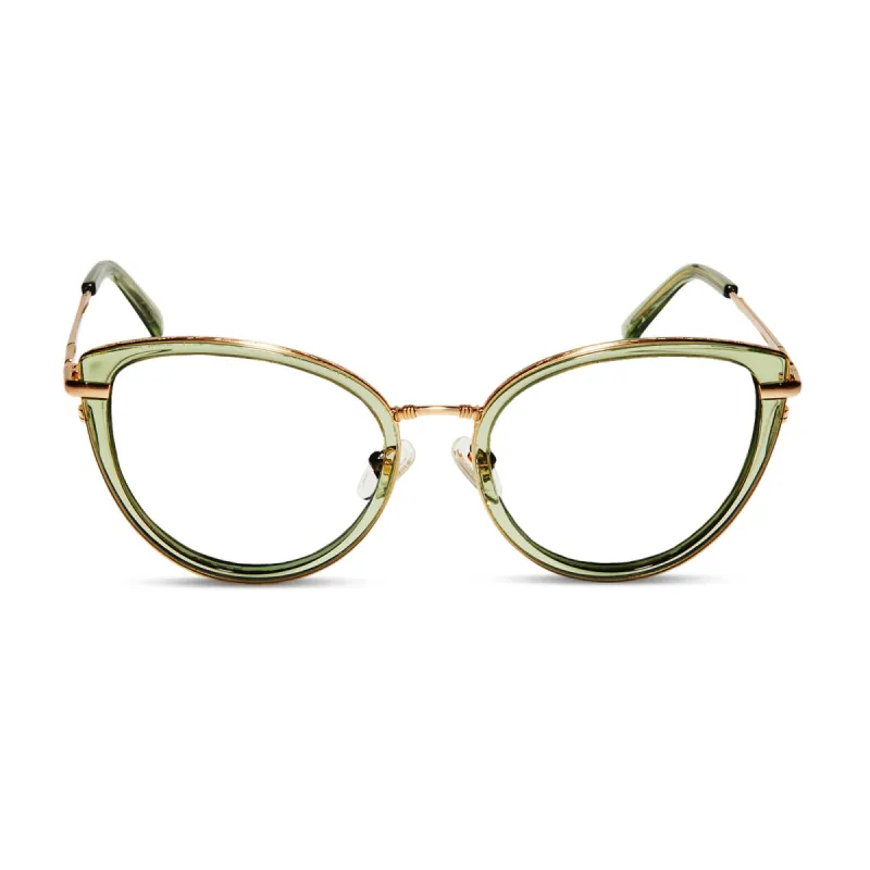 PRINCESS LEIA™ – ENDOR™ - TRANSLUCENT SAGE + GOLD + PRESCRIPTION GLASSES sold by Diff Eyewear
