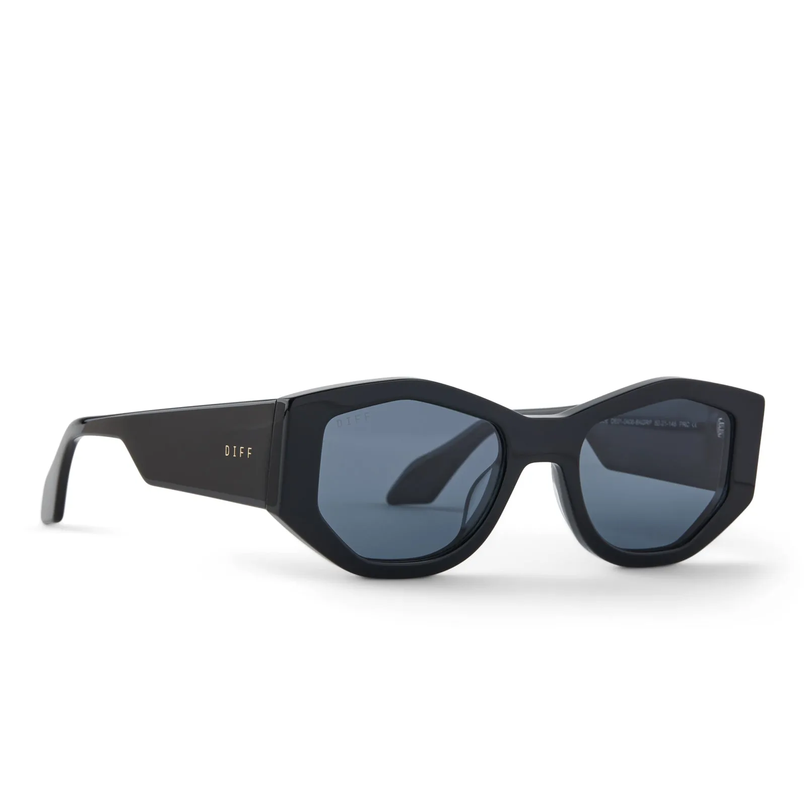 ZOE - BLACK + GREY POLARIZED SUNGLASSES sold by Diff Eyewear product image thumbnail 2