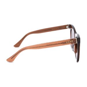 KAIA - DARK TAUPE + BROWN GRADIENT + POLARIZED SUNGLASSES sold by Diff Eyewear