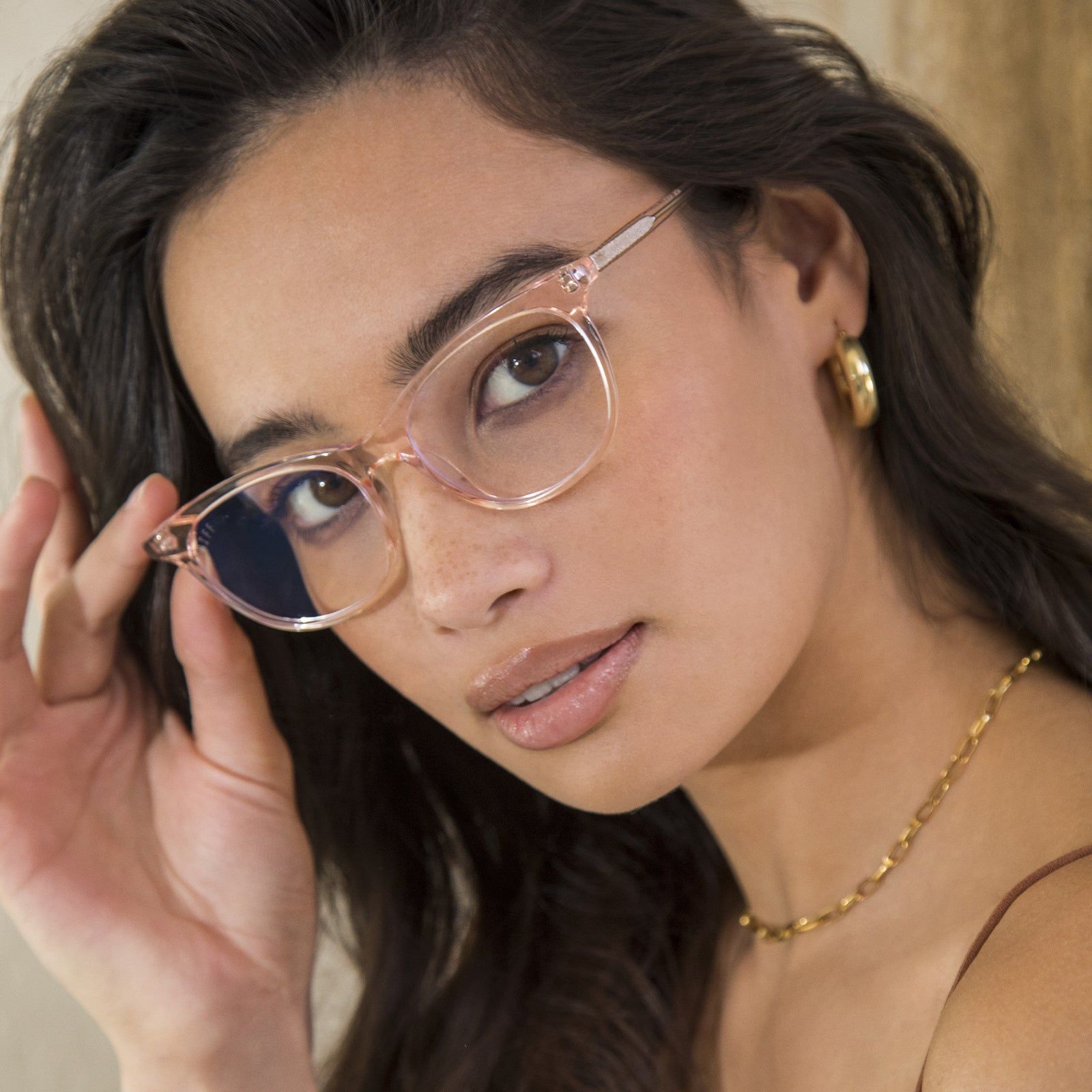 JADE - ROSE CRYSTAL + BLUE LIGHT TECHNOLOGY CLEAR GLASSES sold by Diff Eyewear product image thumbnail 4